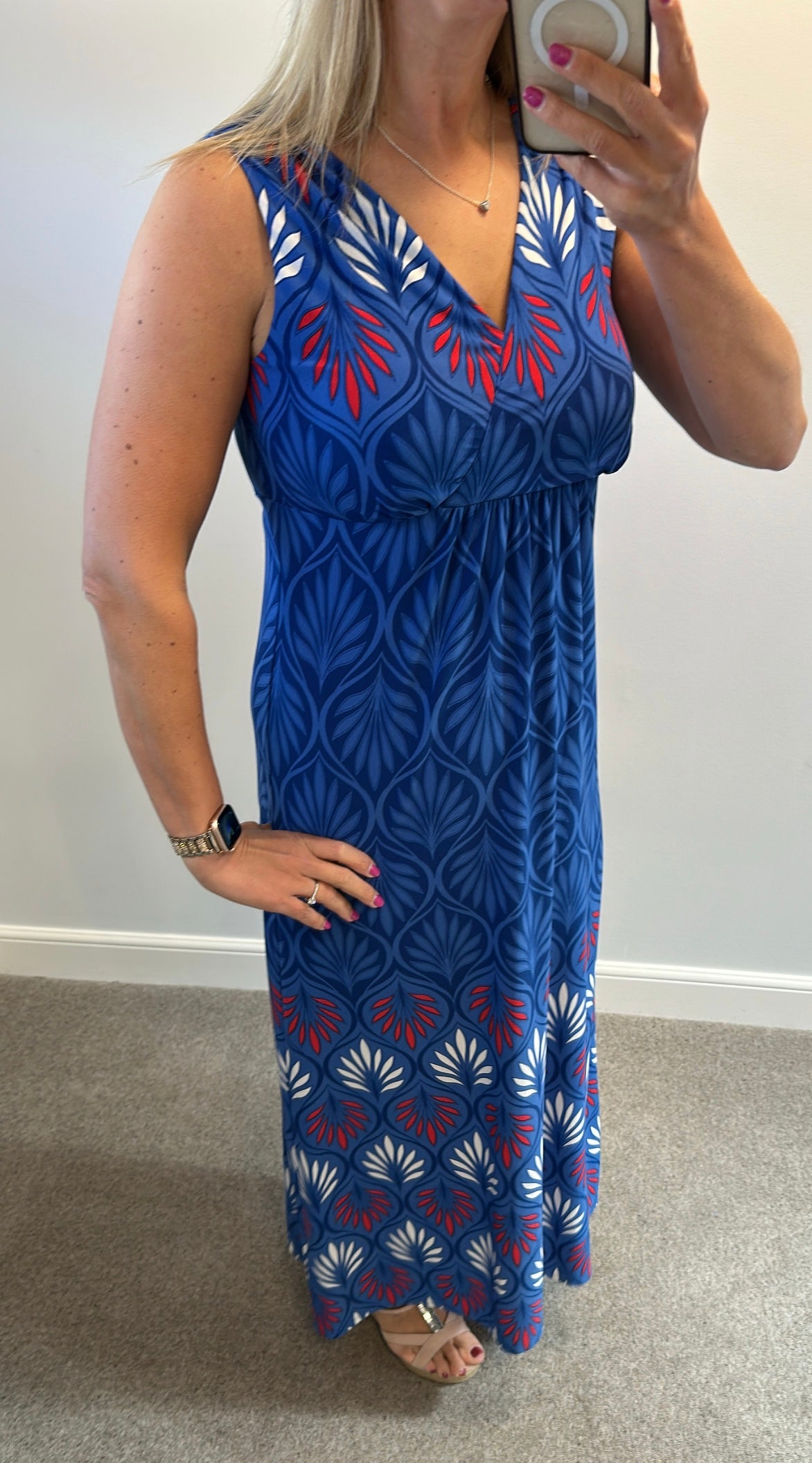 East blue maxi dress size S would fit up to size 12