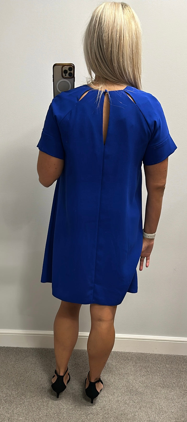 Phase eight blue dress with pockets size 10 (oversized would fit upto size 12)