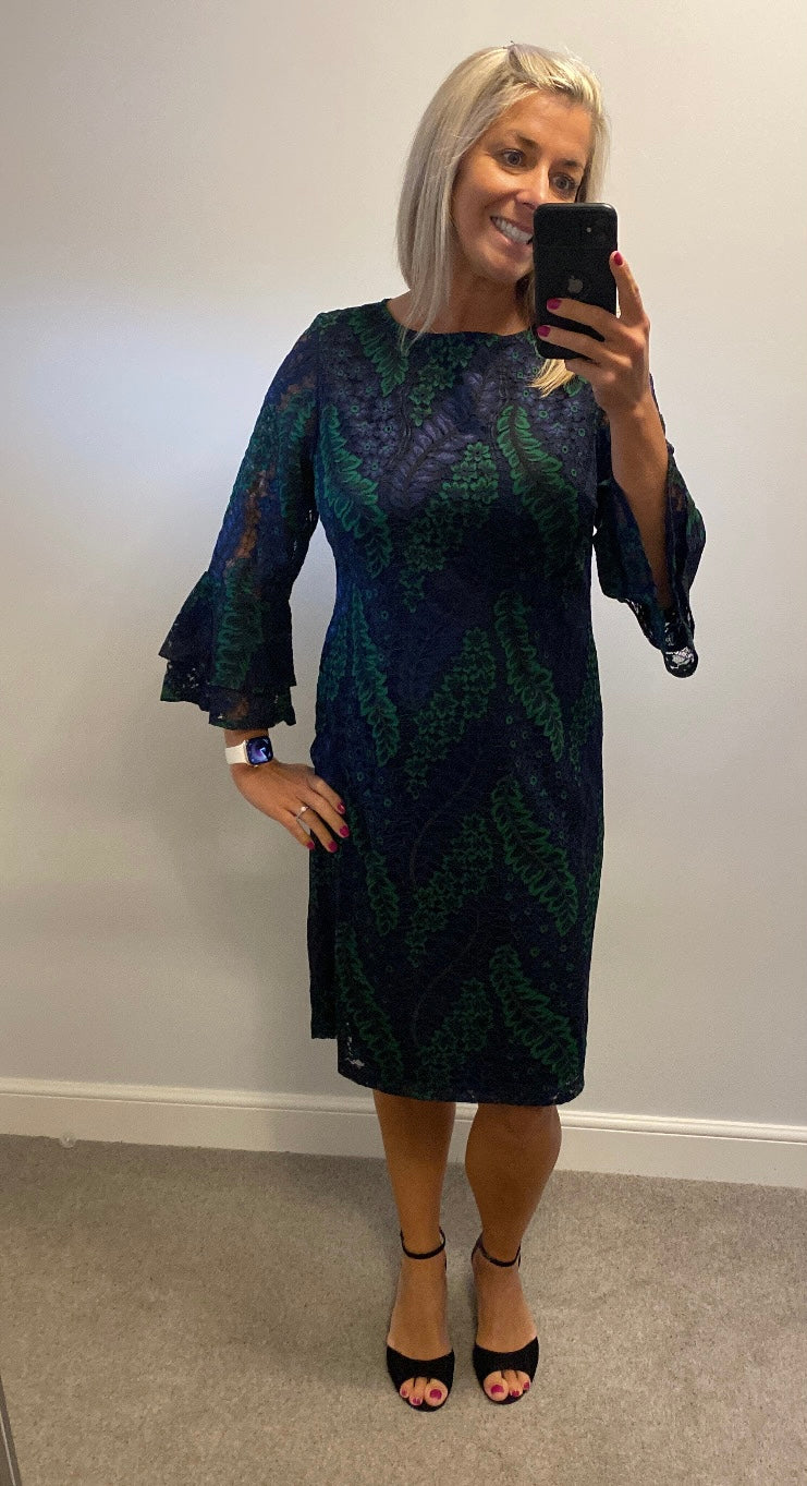 Together navy and green lace dress brand new with tags size 14