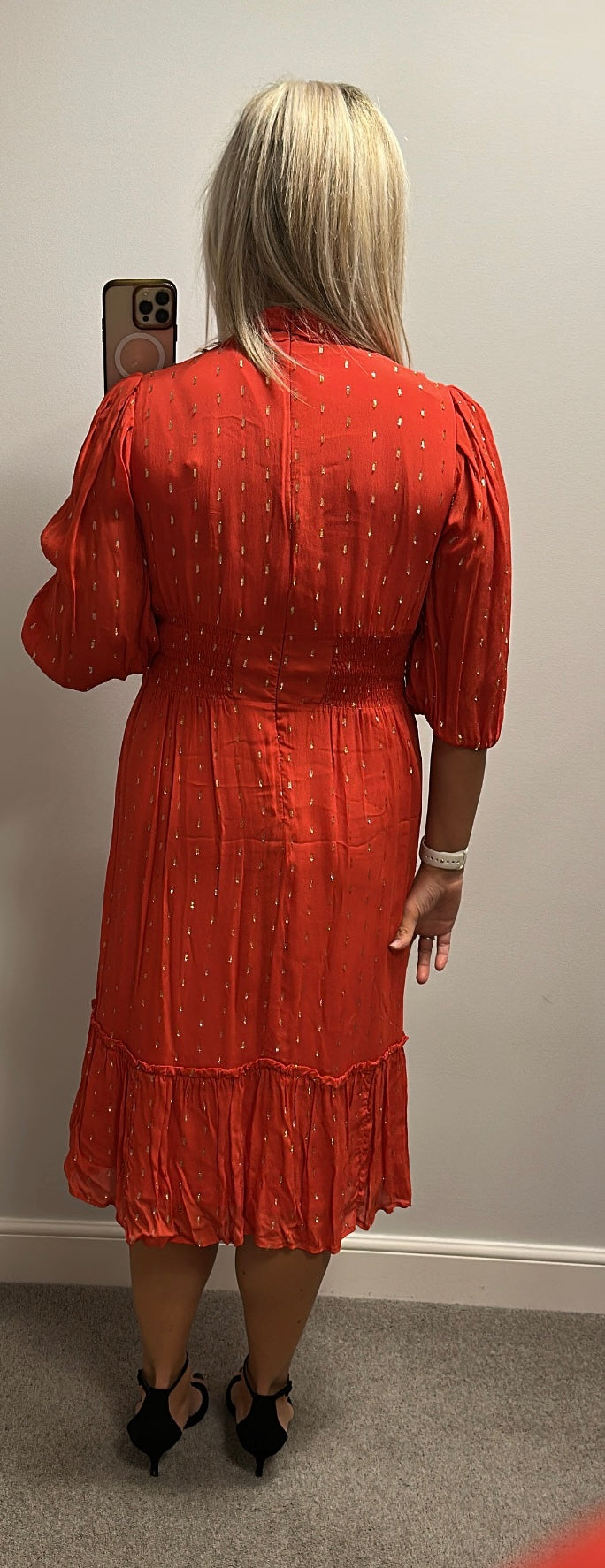 Joanna Hope orange and gold dress size 14