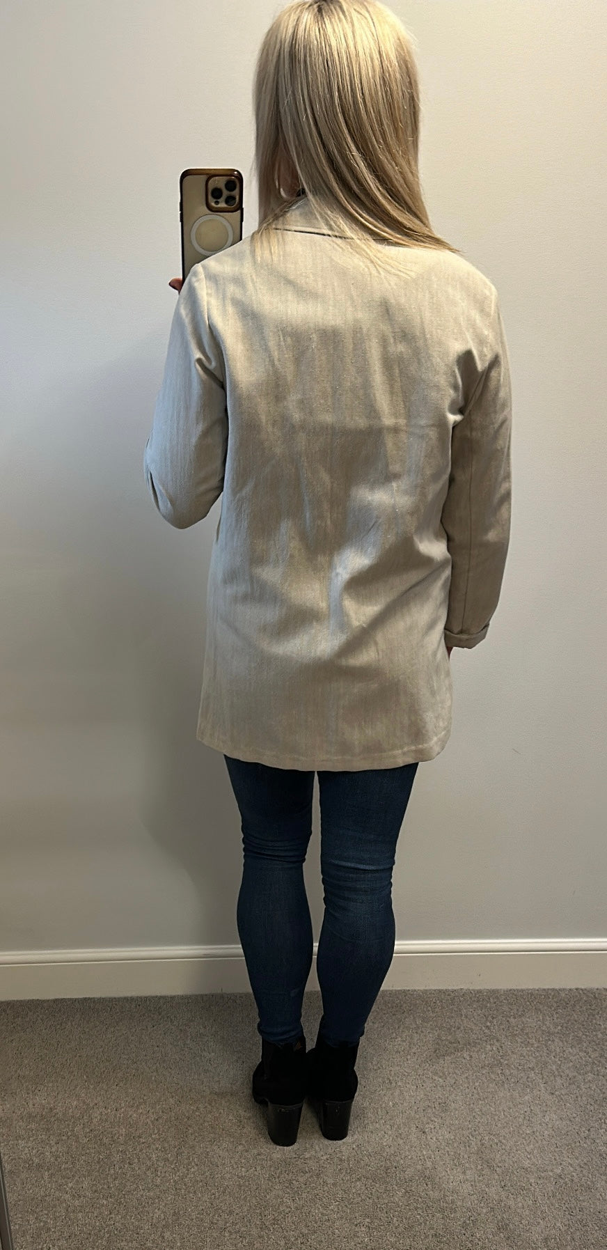 George linen/cotton beige blazer size 12
