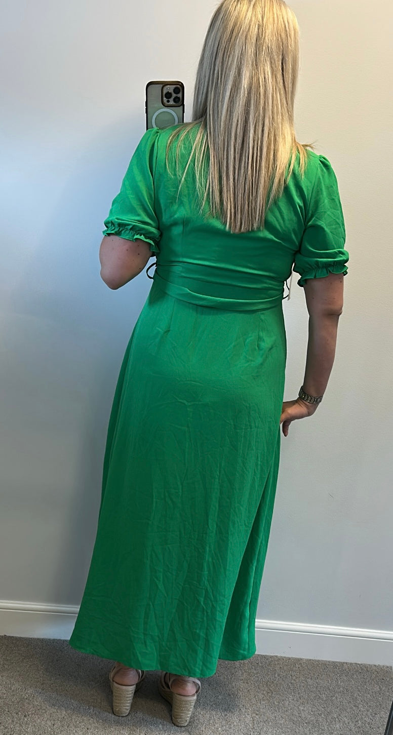 Girl in mind long green floaty dress size 12