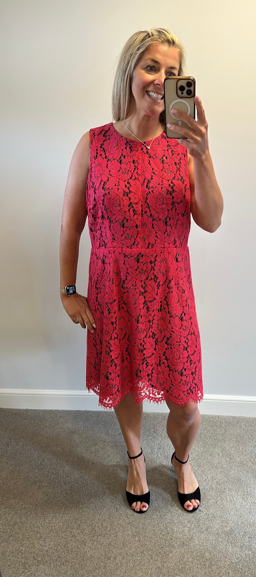 Myleene Klass pink lace dress size 20