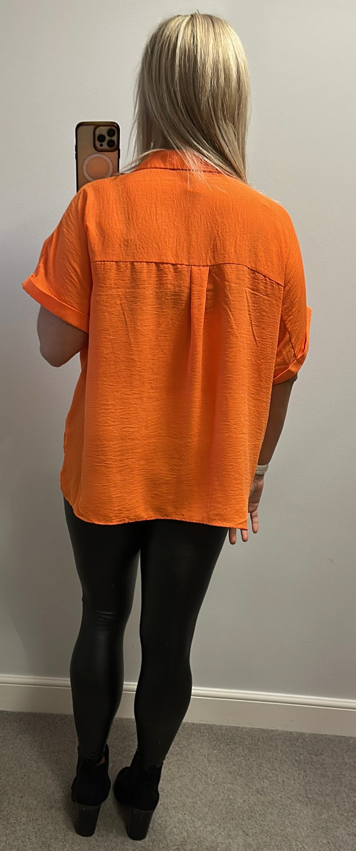 New look orange curve top size 20