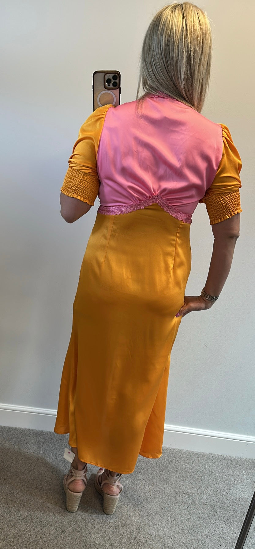 Never fully dressed pink and orange dress size 12