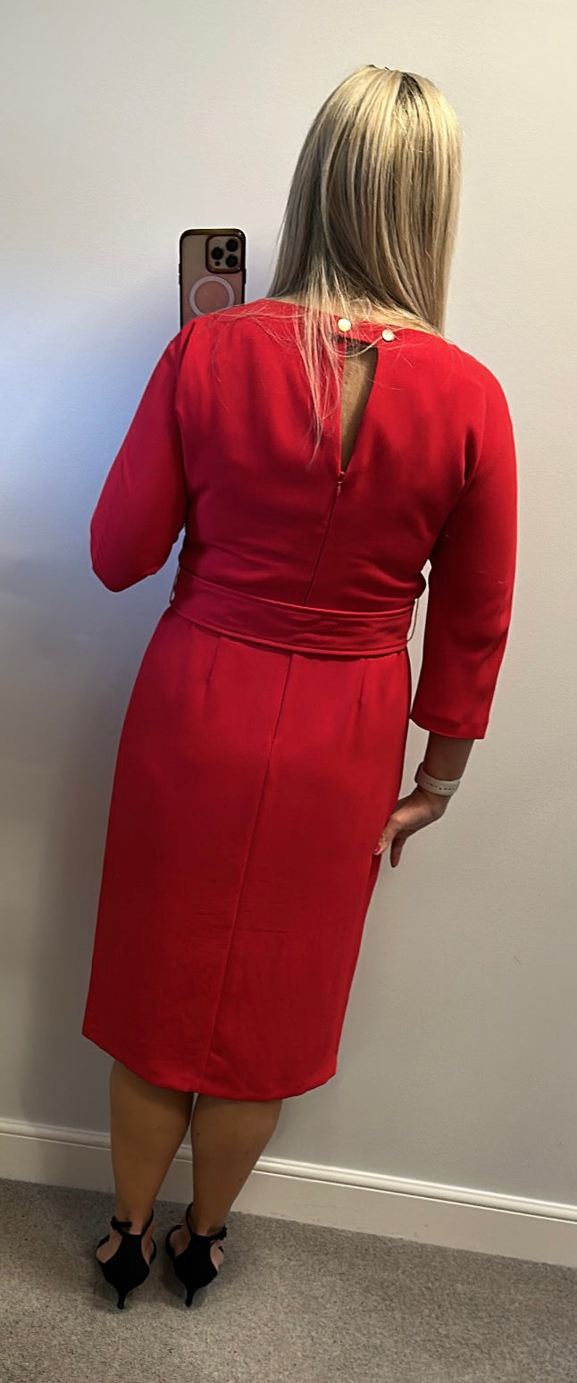 Phase eight red dress size 14