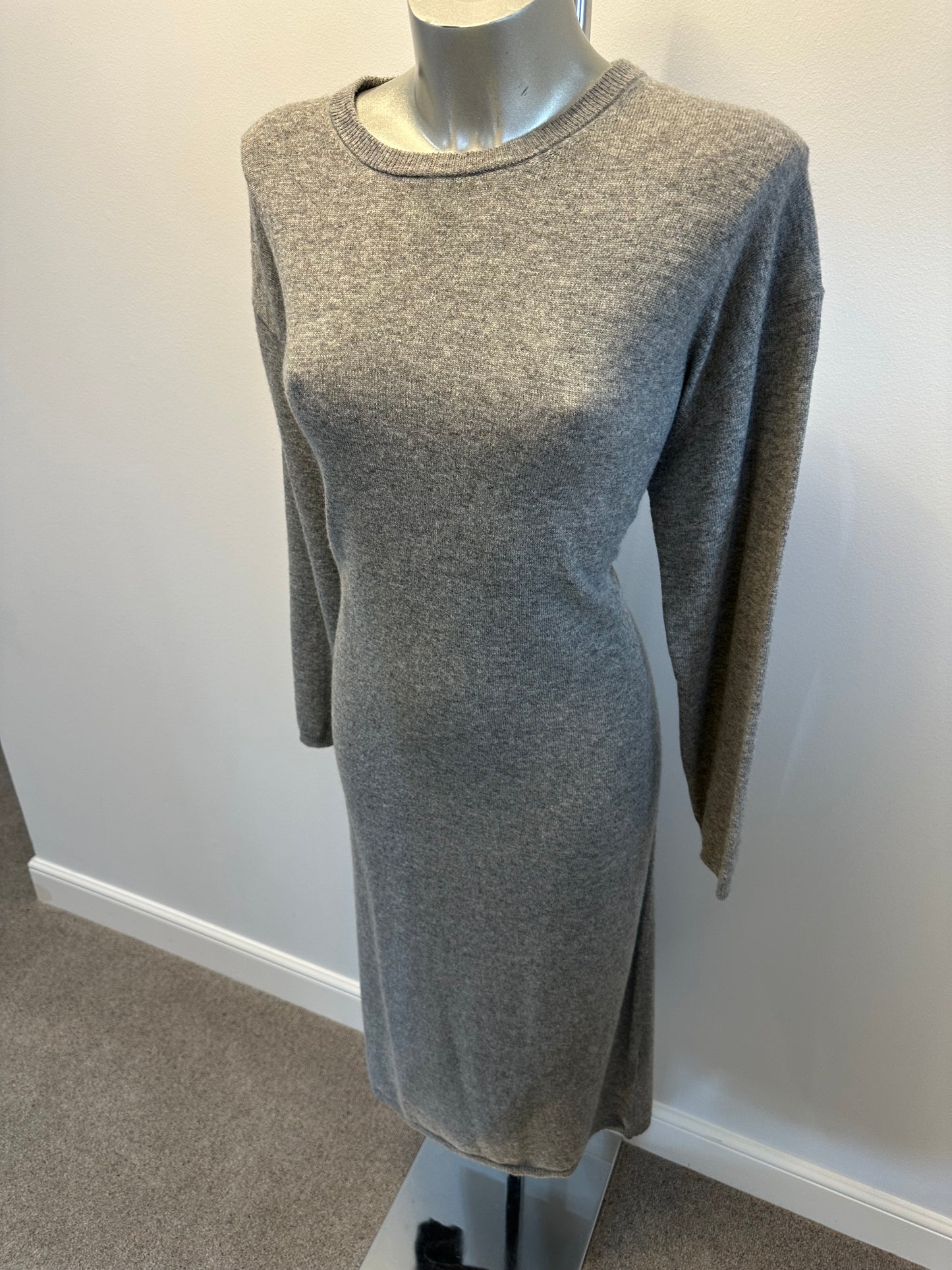 Zara grey knit jumper dress size S (6-10)