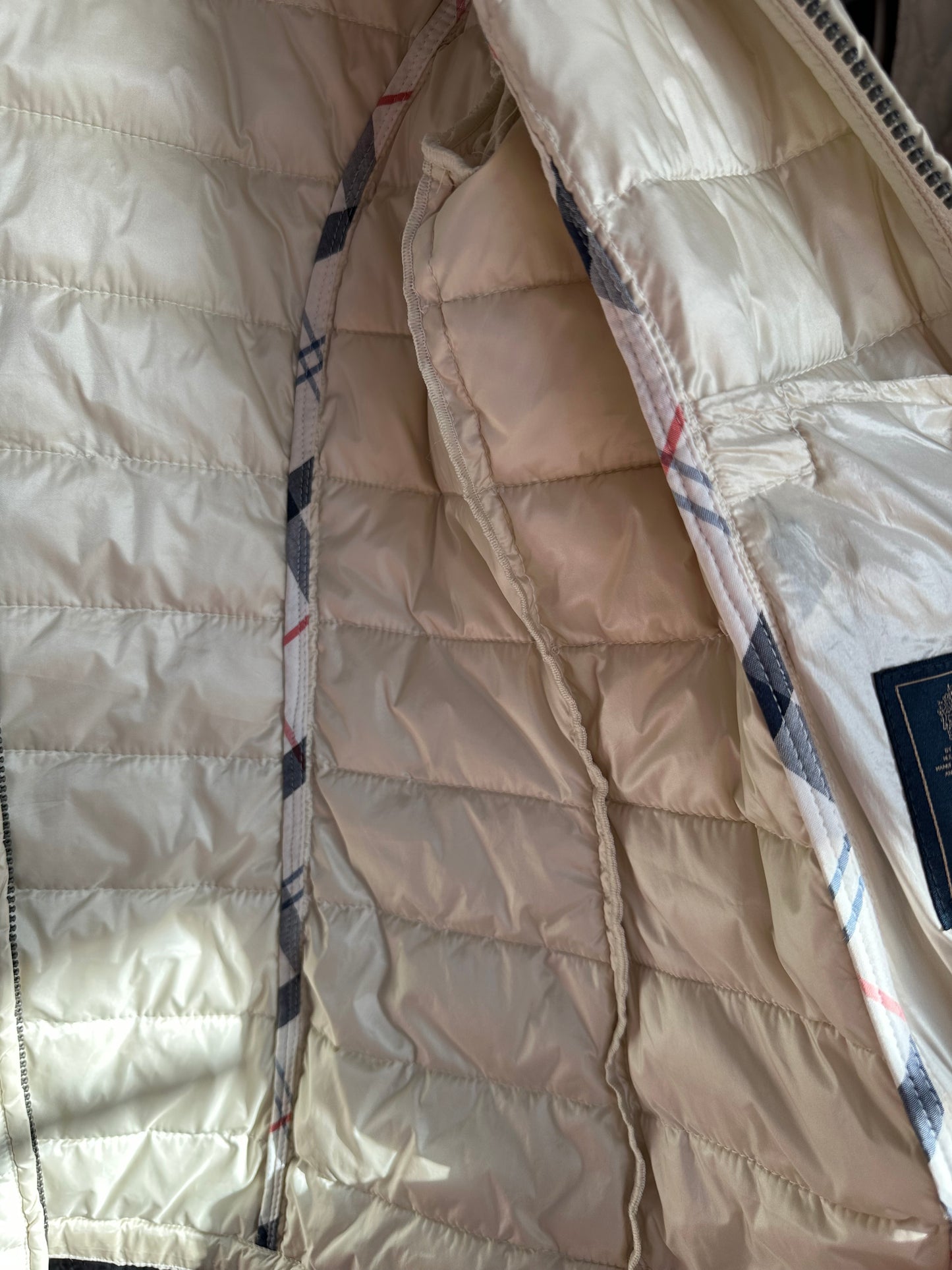Barbour cream fibredown jacket size 16