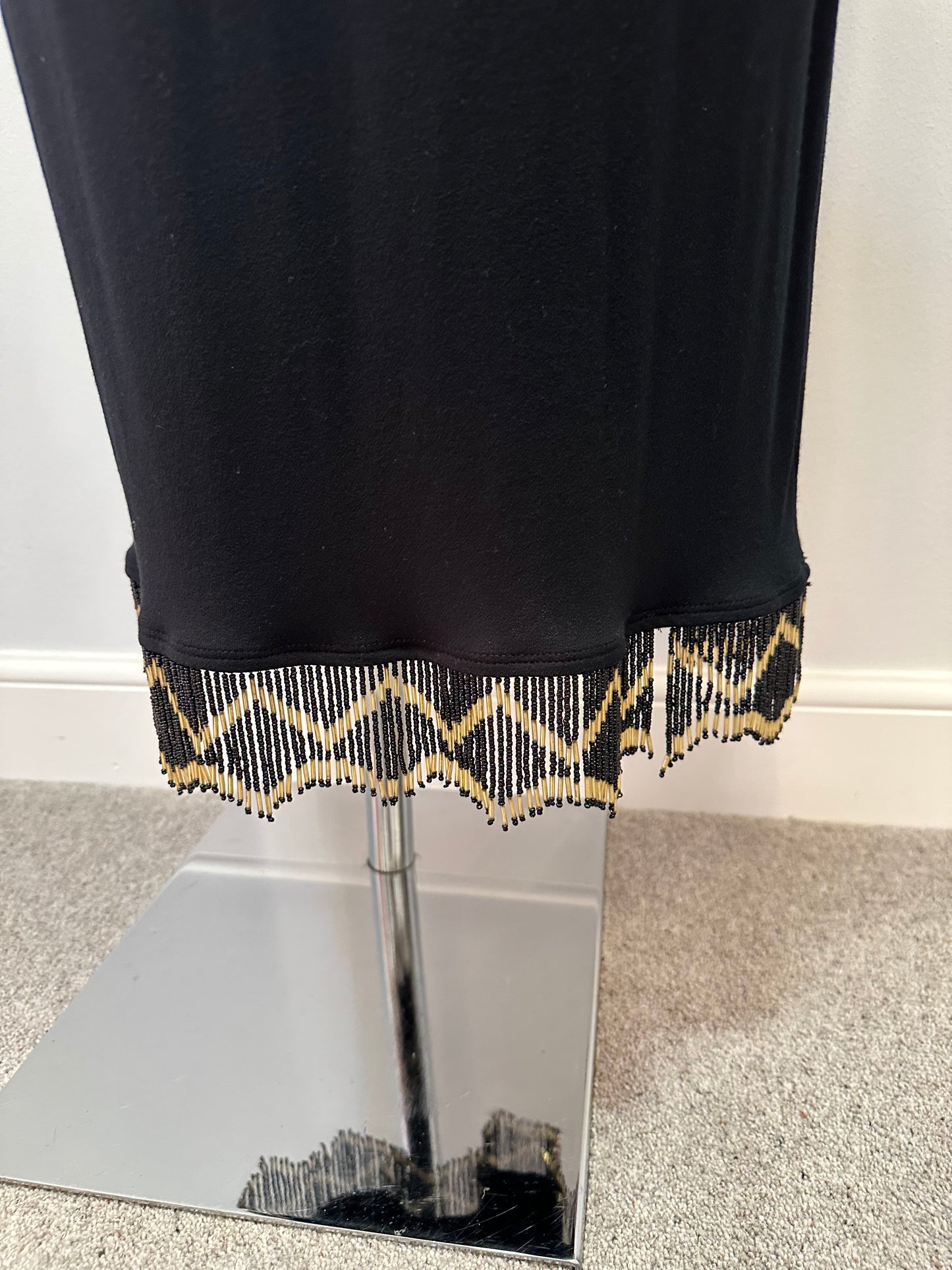 Wallis black beaded midi skirt size 10