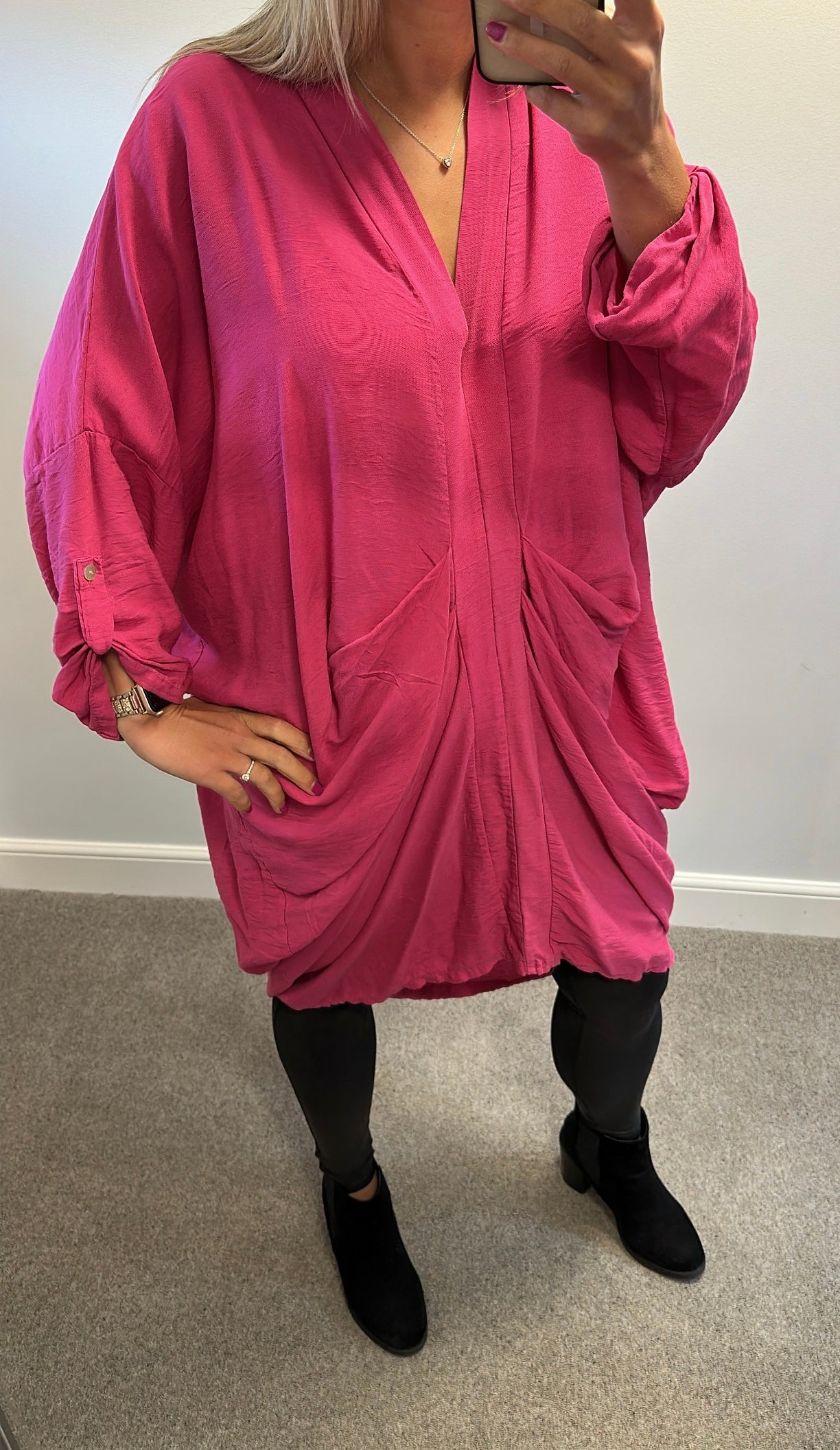 Made with love pink dress one size fitting size 16-20+