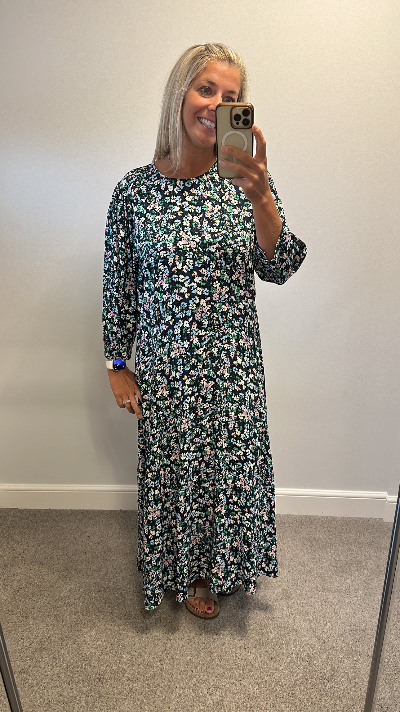 Marks and Spencer’s navy floral dress size 18