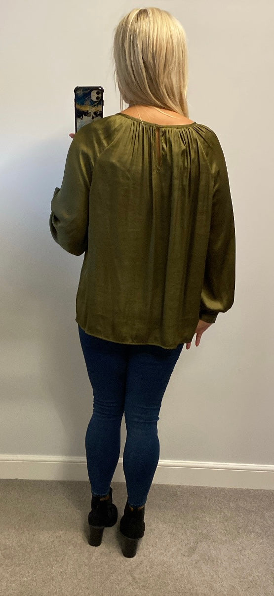 H&M khaki top size 16