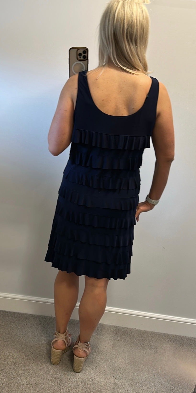Alparadise navy embellished ruffle dress size XL would fit upto size 18