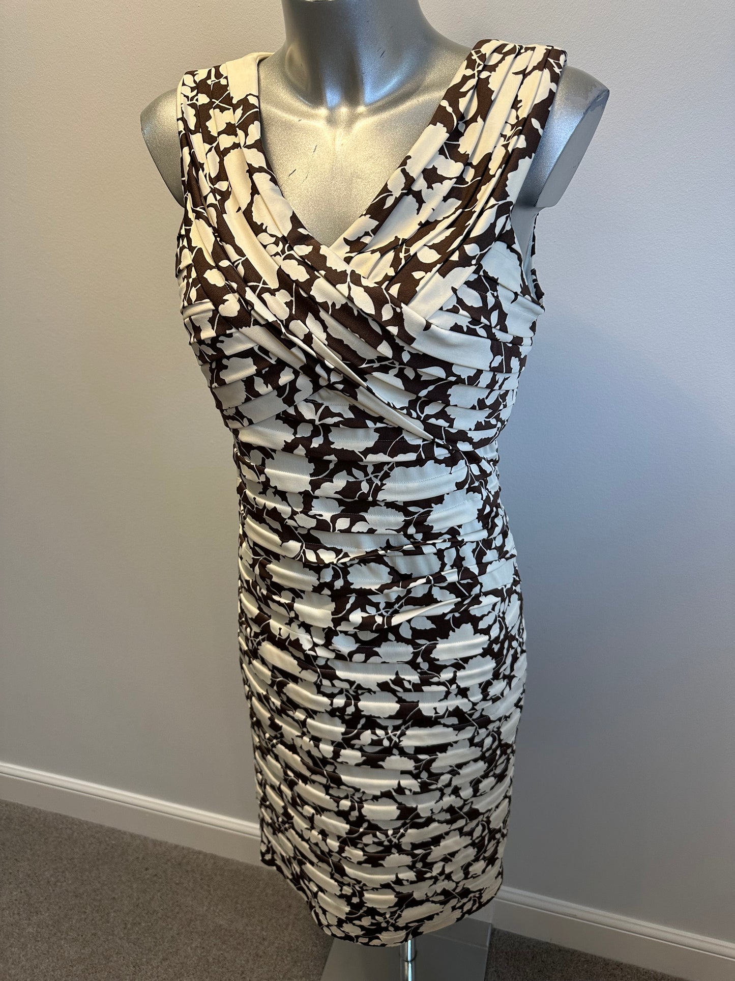 Phase eight brown floral dress size 12