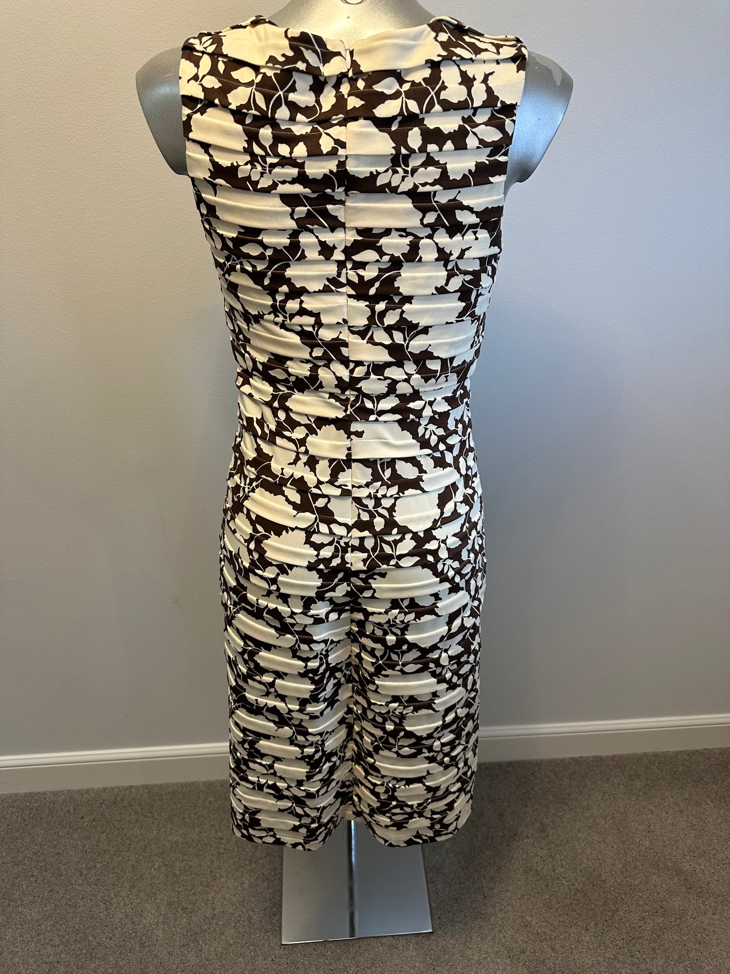 Phase eight brown floral dress size 12