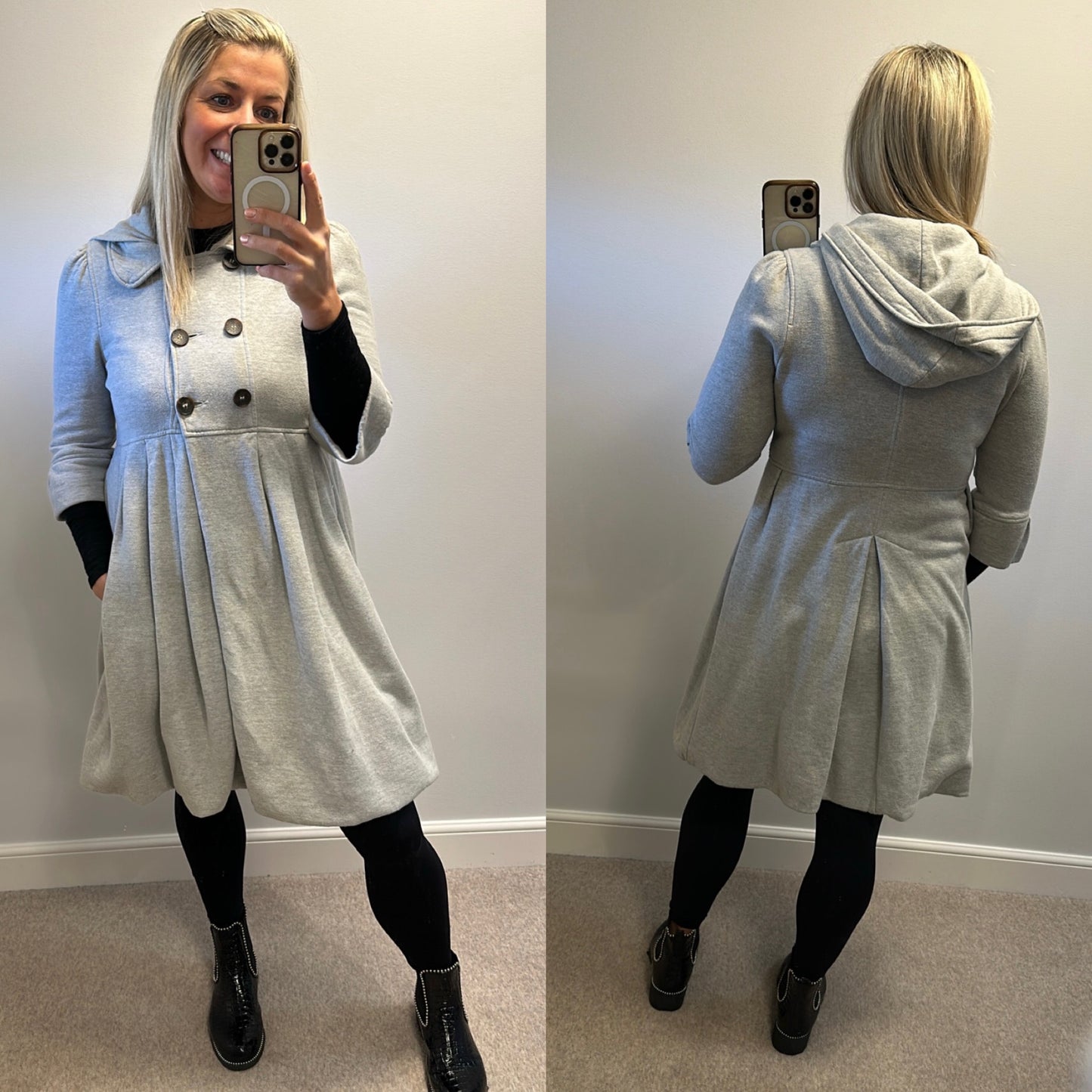 Juicy Couture grey coatigan size M (would fit upto size 14)