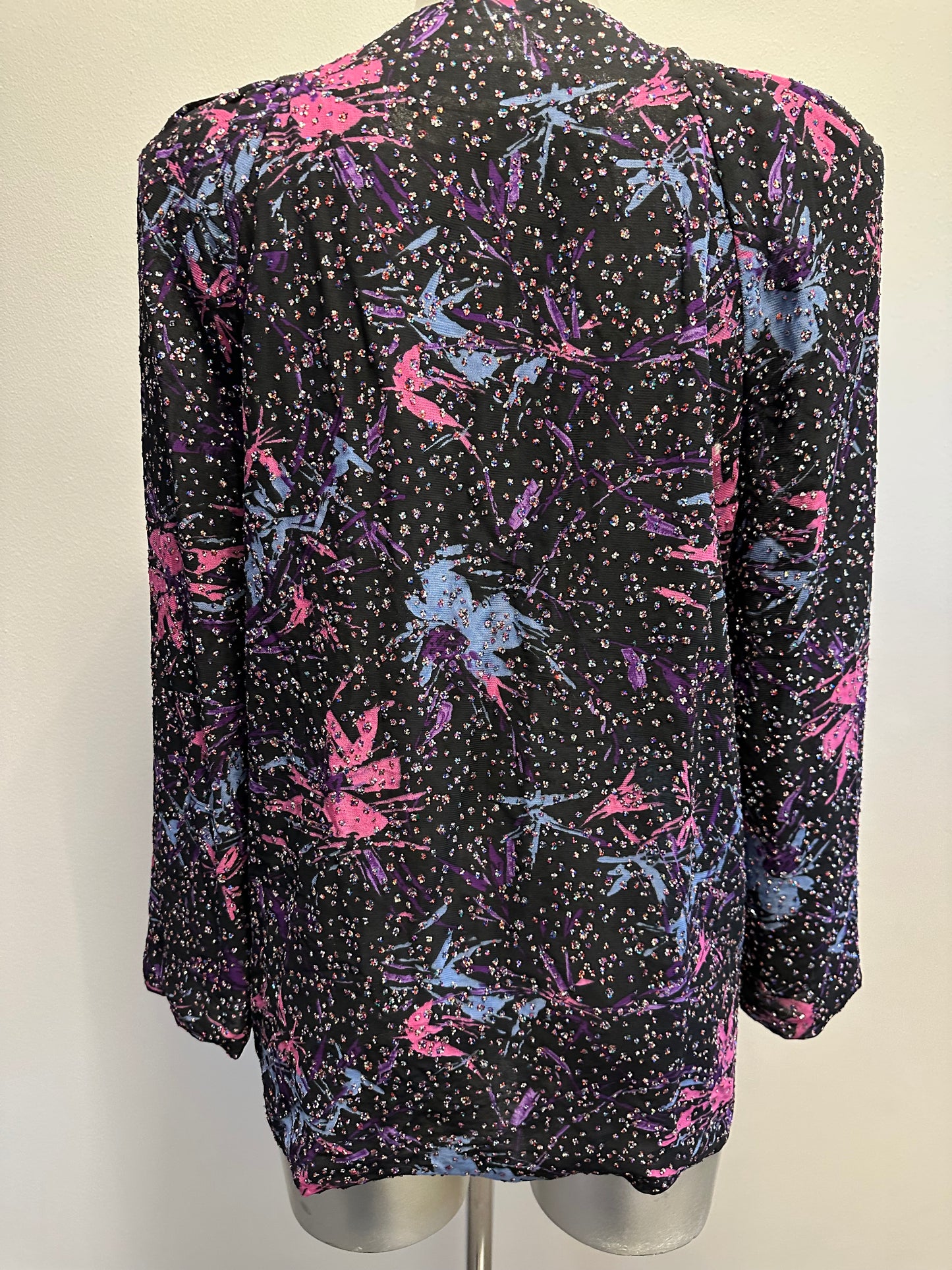 Caroline Charles black embellished top size 12