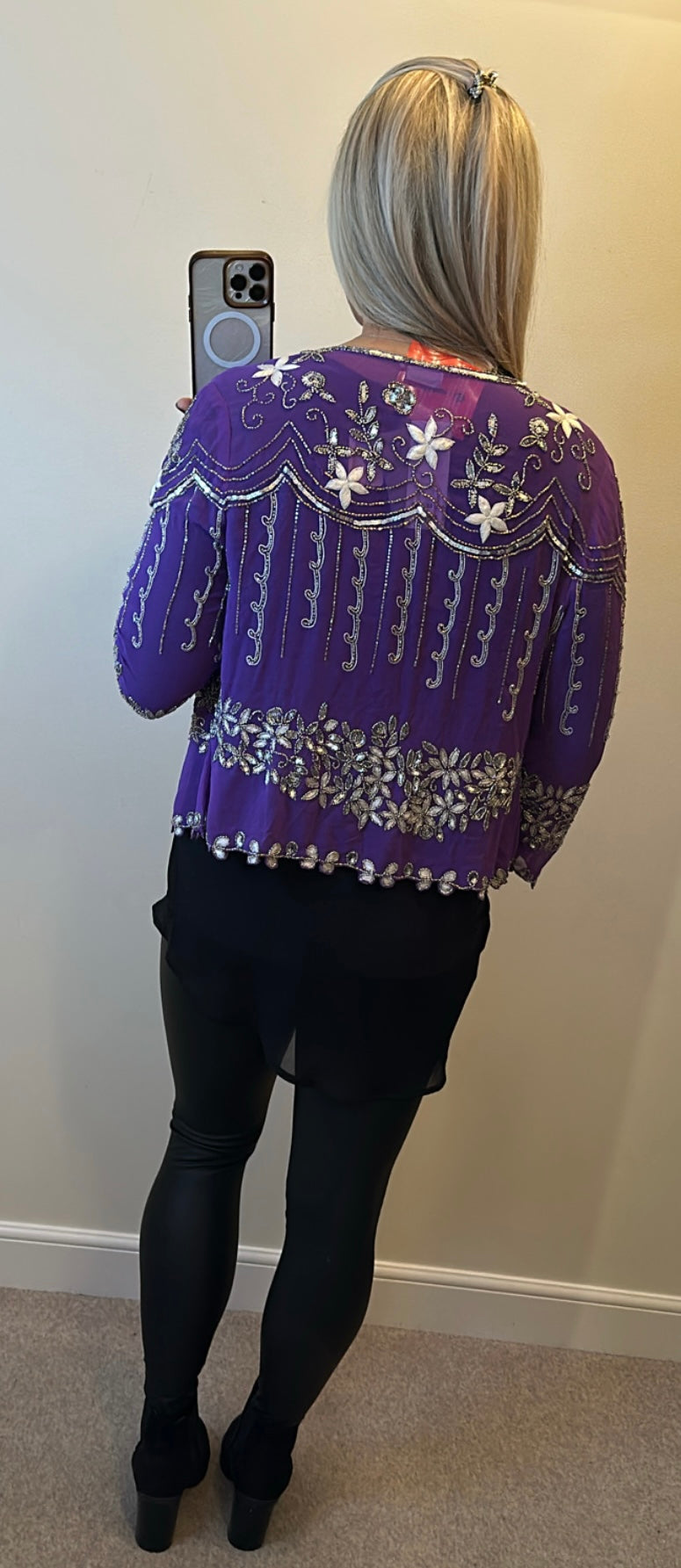 Together purple embellished top size 14 brand new with tags