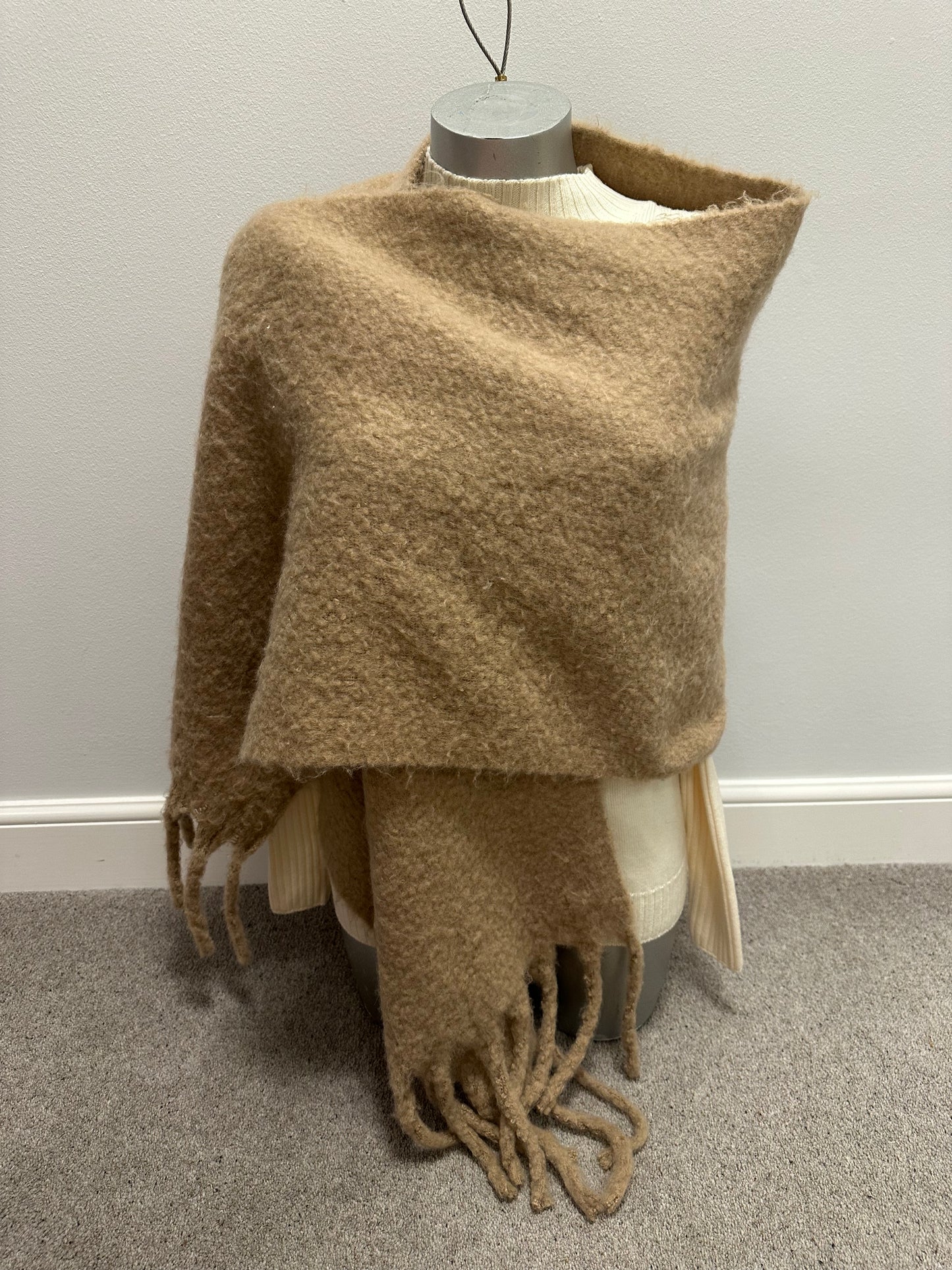 Marks and Spencer’s tan large cosy scarf / shawl new without tags