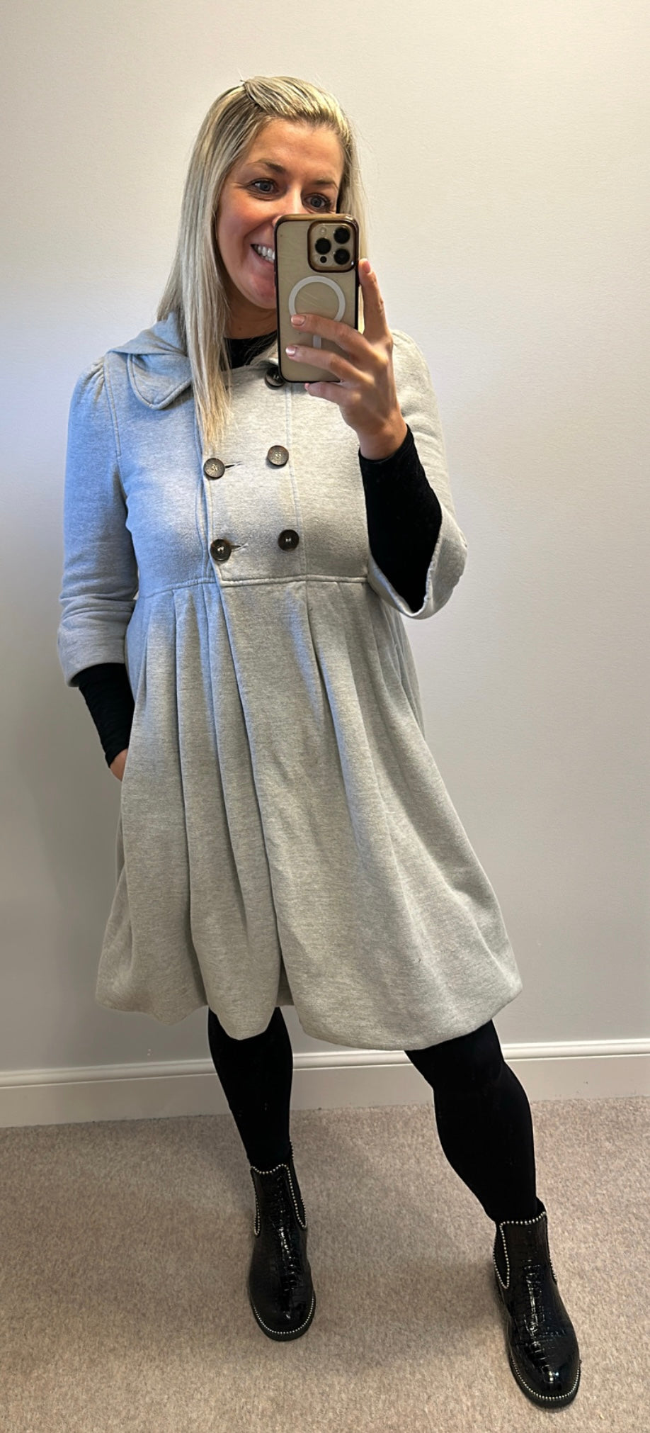 Juicy Couture grey coatigan size M (would fit upto size 14)