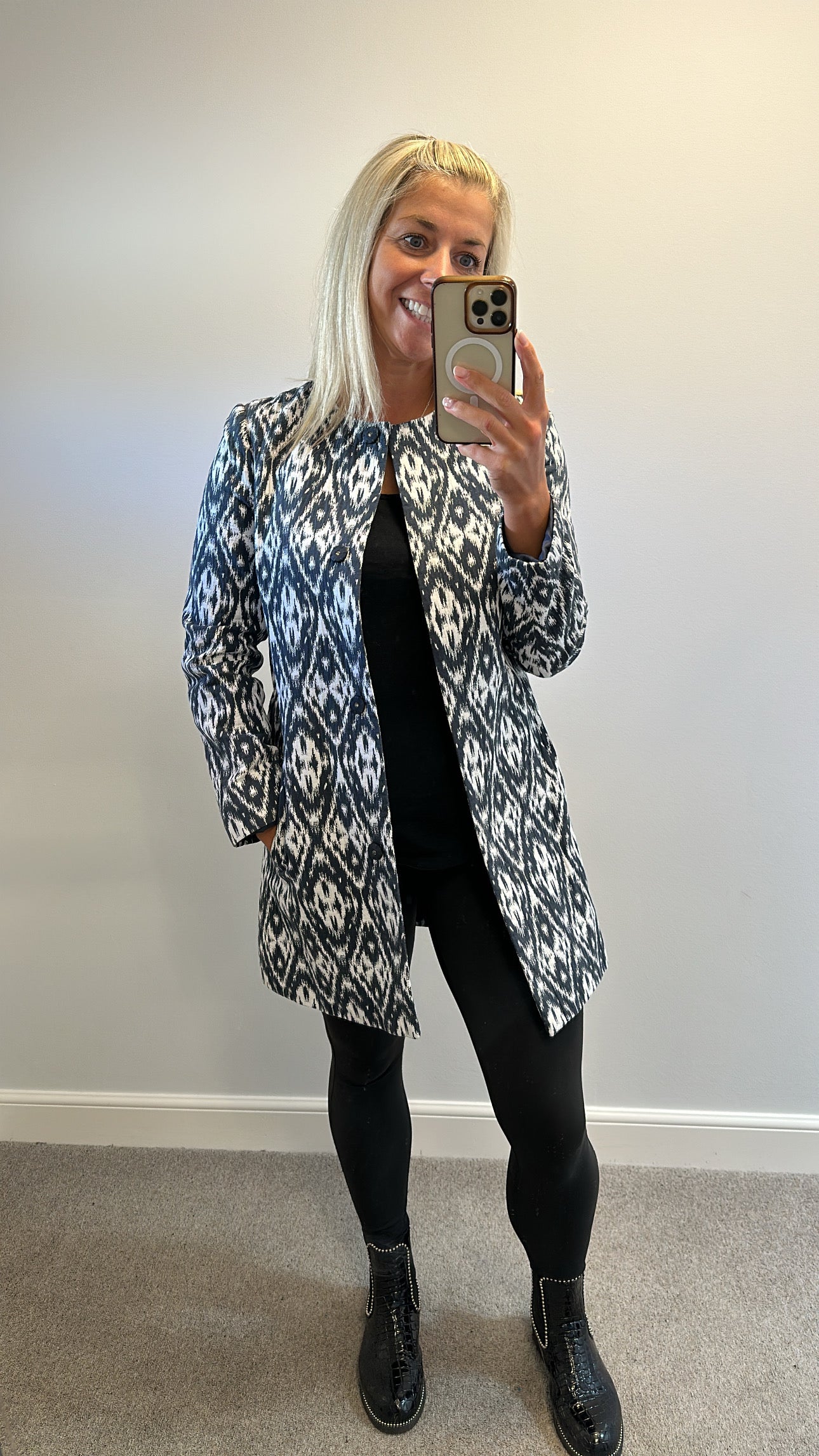 Marks and Spencer’s navy print jacket size 10