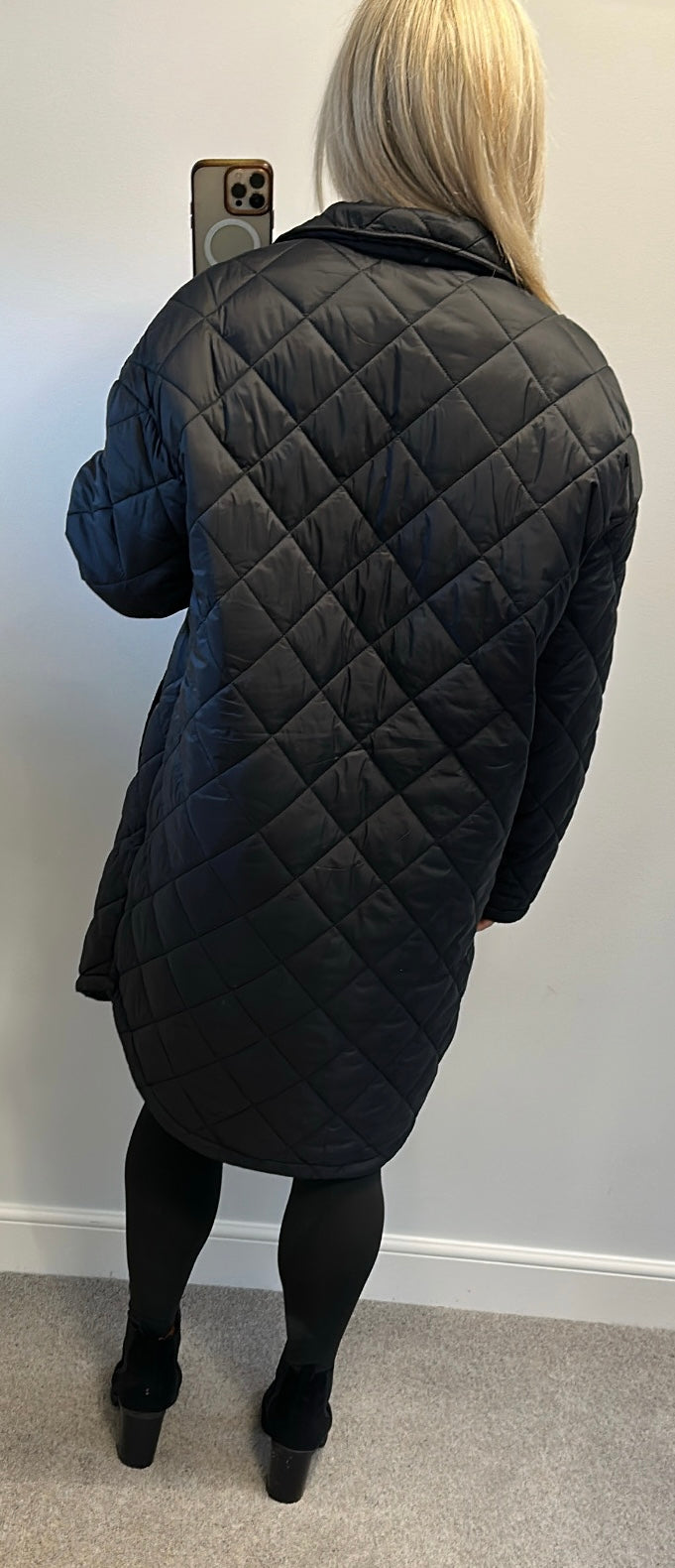 Cissy & co black padded jacket would fit upto size 18