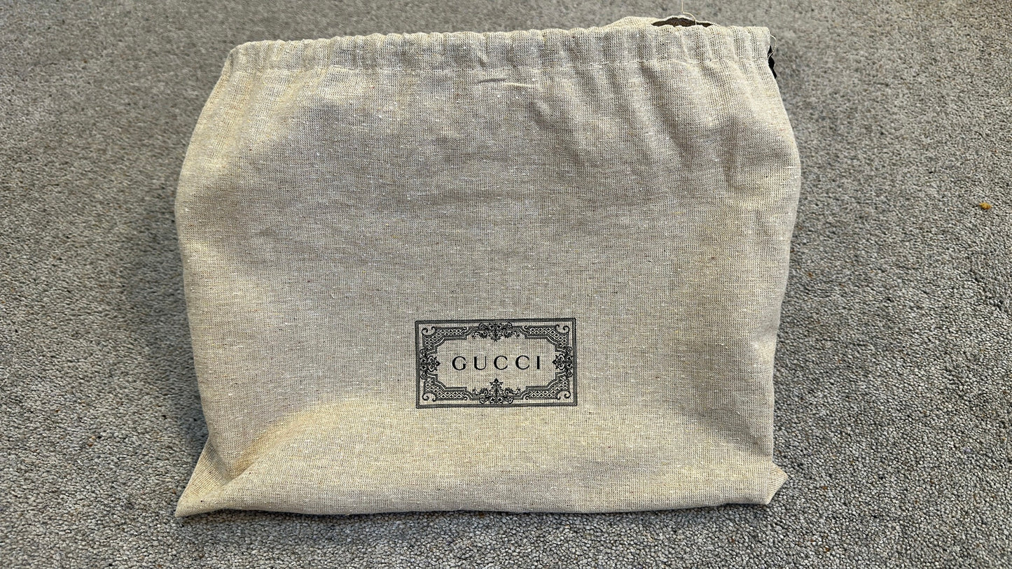 Gucci Padlock Small GG Supreme Bee shoulder tote leather bag