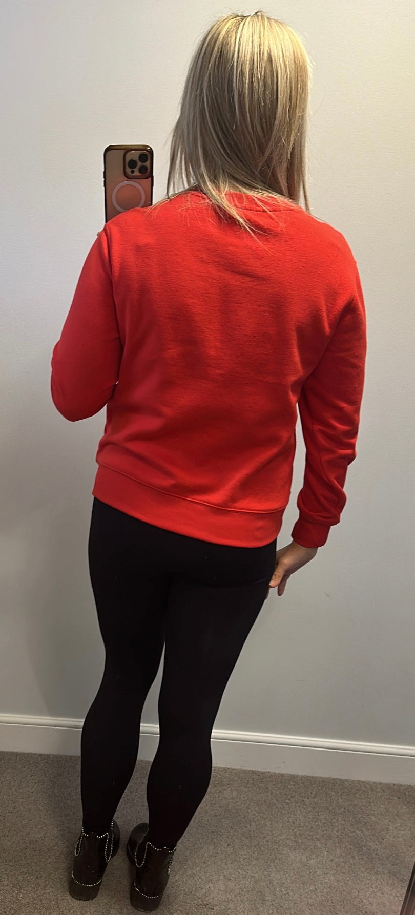 M&S red embellished jumper size S would fit upto size 12