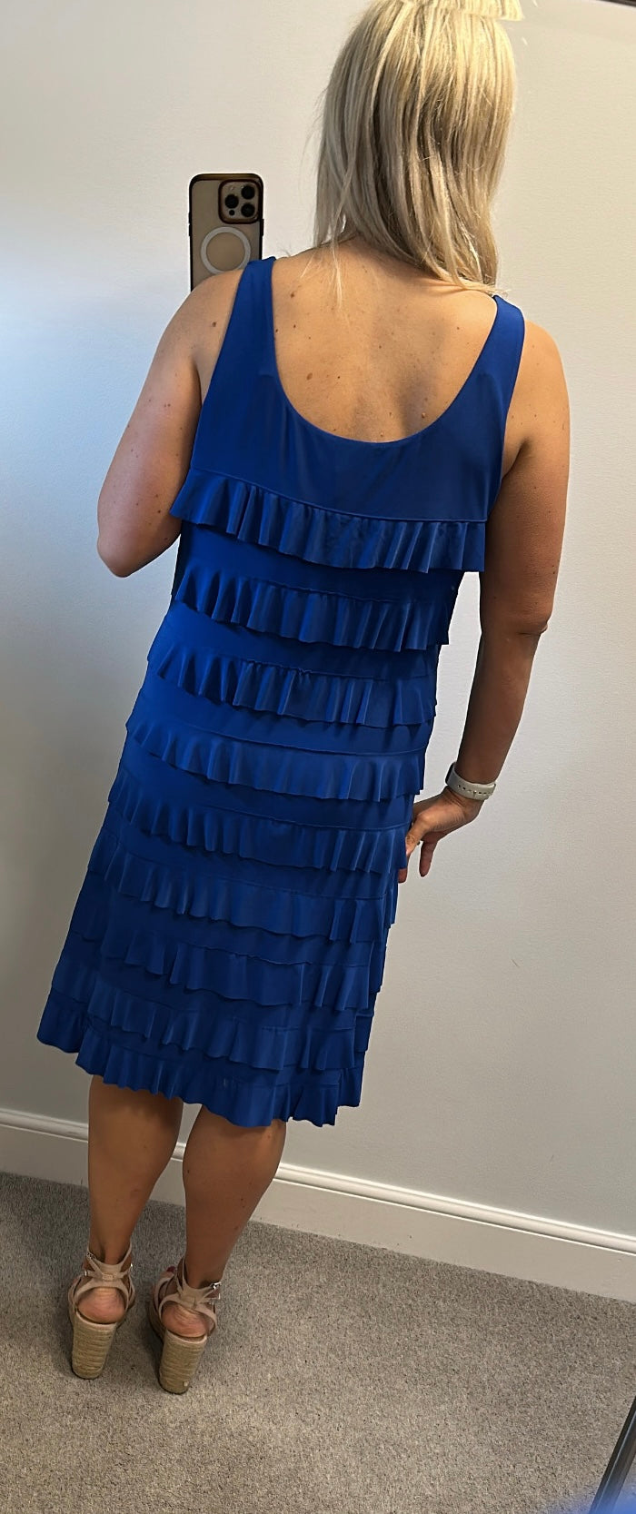 Alparadise blue embellished ruffle dress size XL would fit upto size 18
