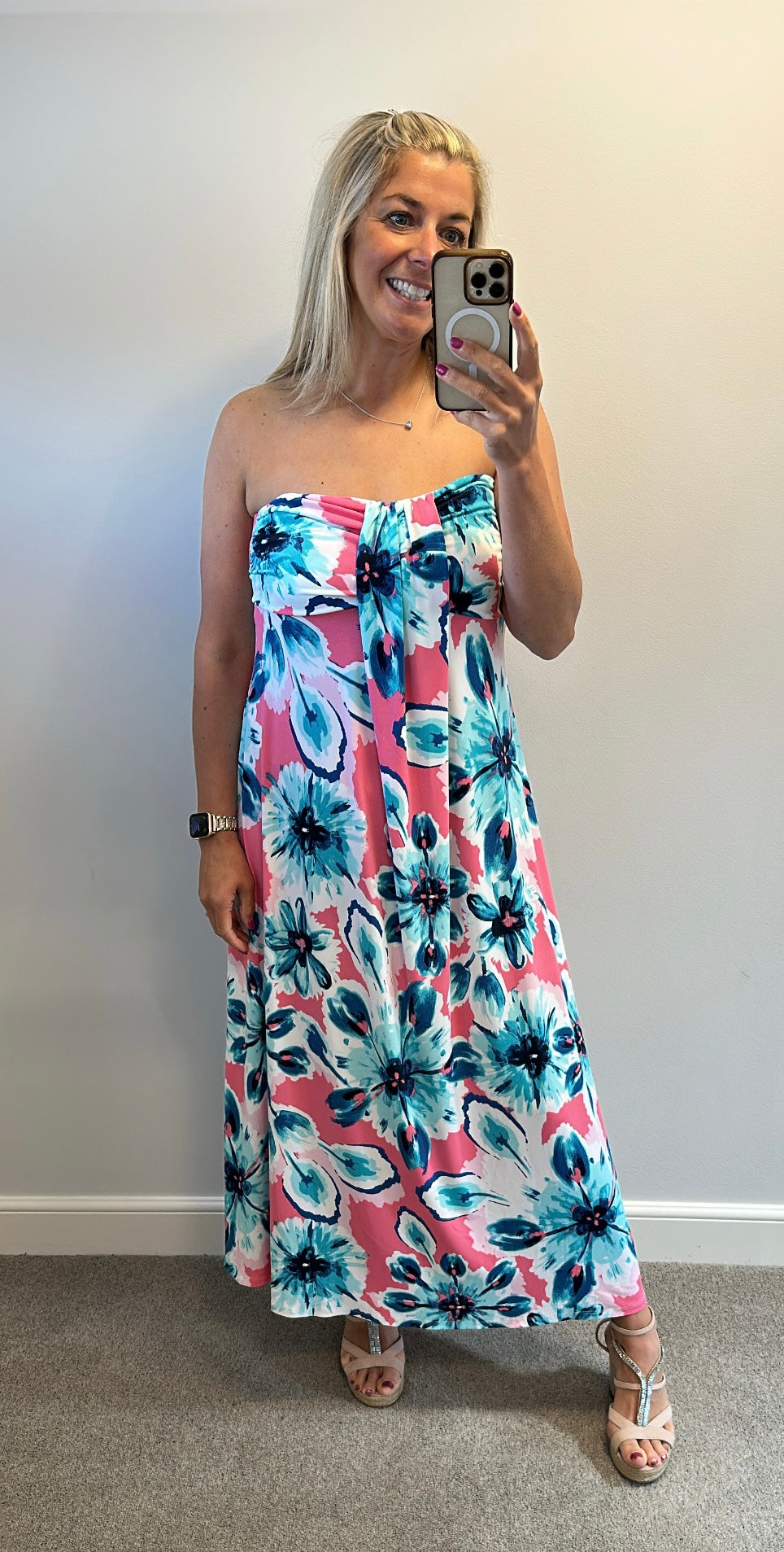 Kaleidoscope floral bandeau dress size 12