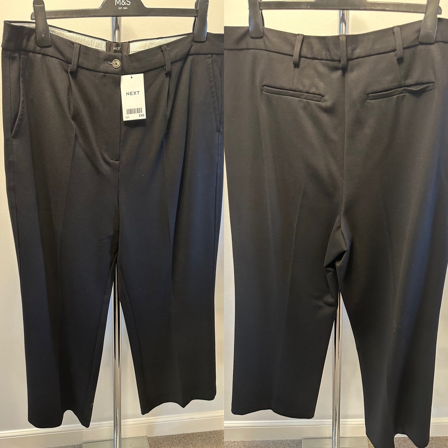 Next black trousers size 18R RRP £40