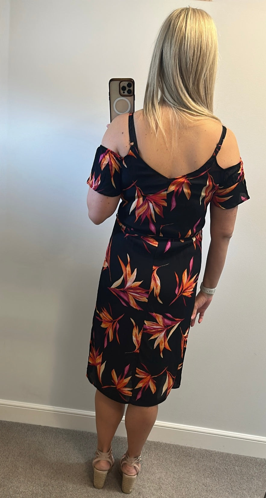 The collection black floral dress size 14 petite