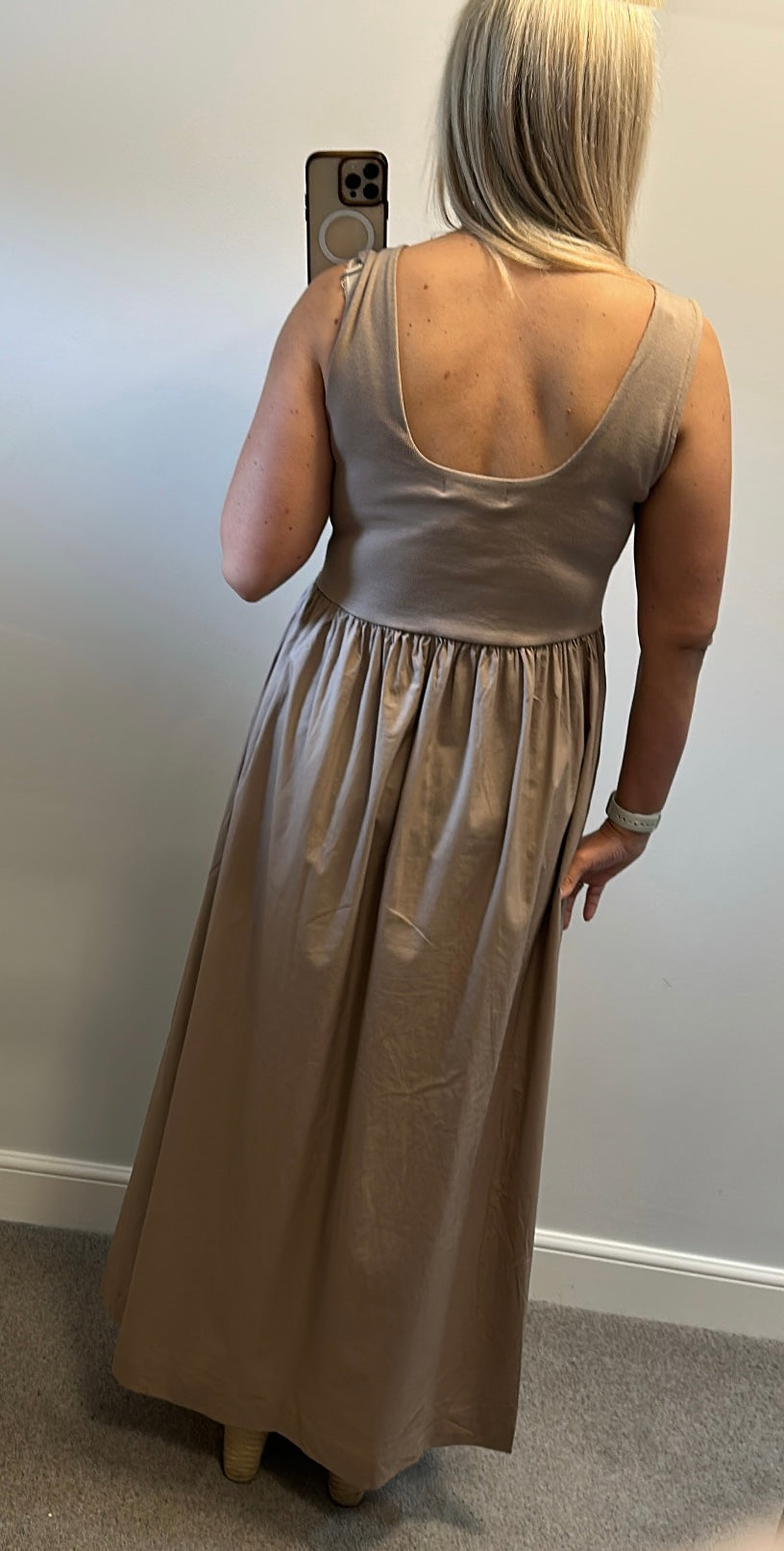 Next beige dress size 16