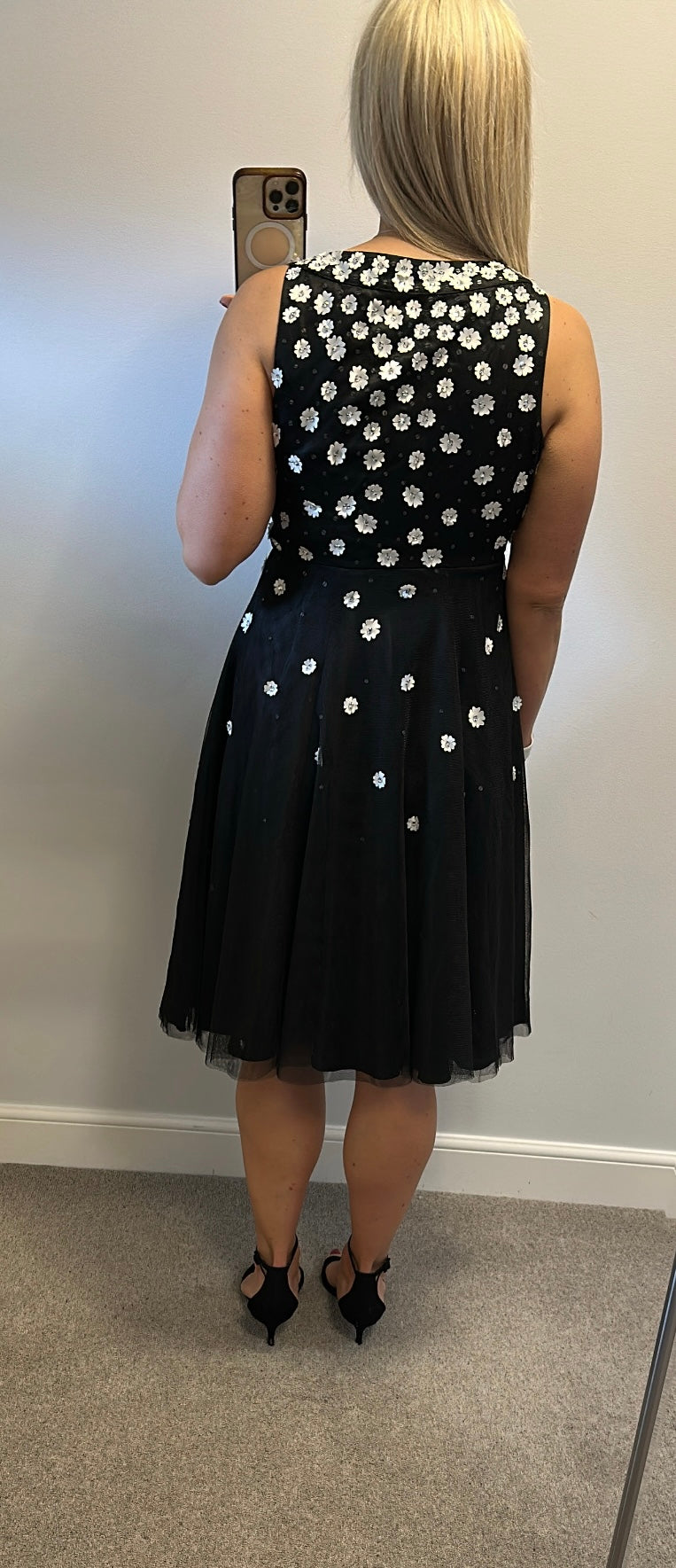 “No 1 Jenny Parkman” Black 3d floral dress size 12