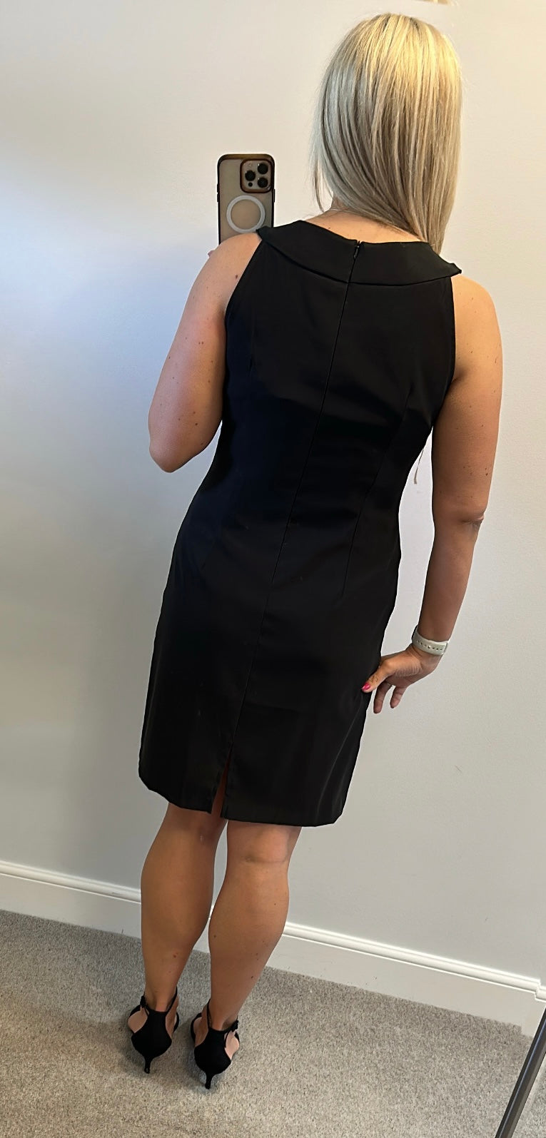Connected apparel Black embellished dress size 12