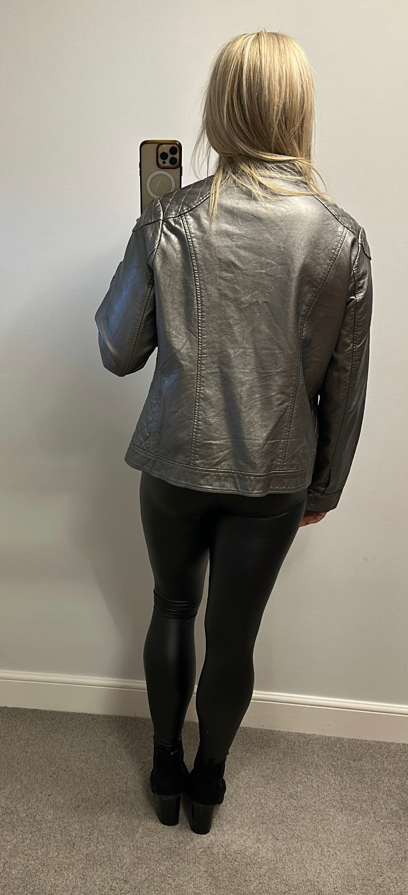 Anna Scholz for simply be silver metallic jacket size 20