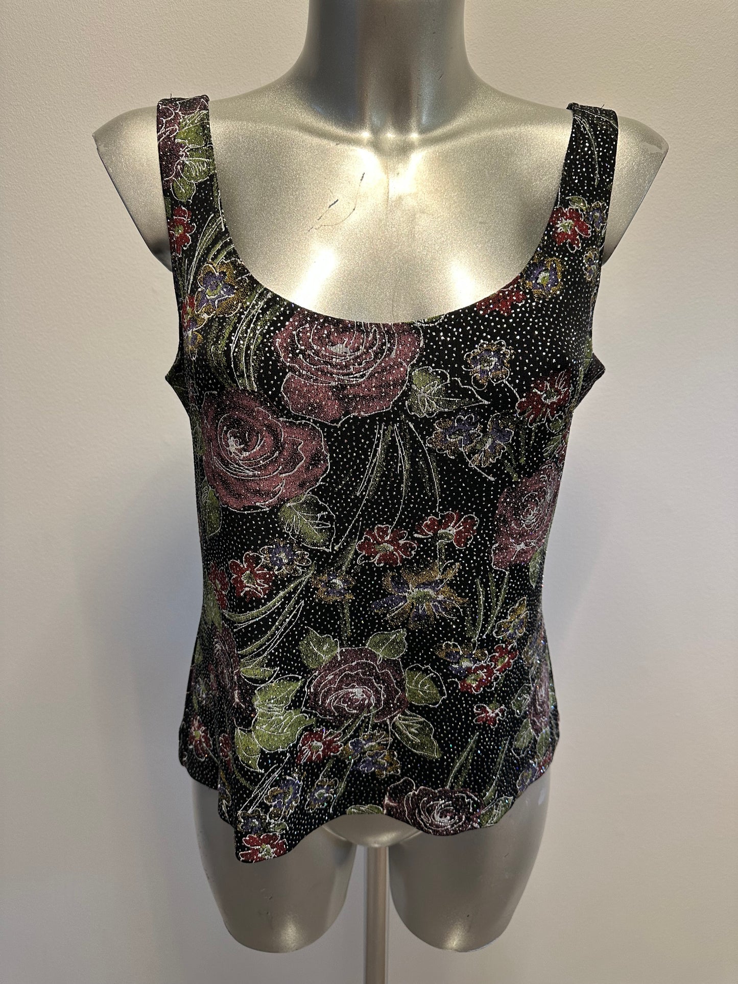 Alex Evenings black embellished top and cardigan with shoulder pads size M would fit upto size 12 sold as set