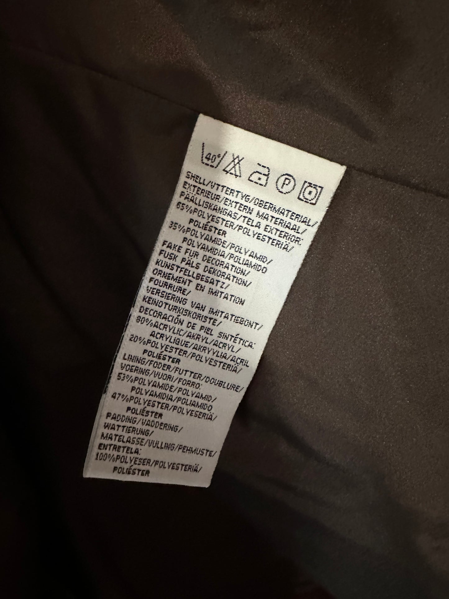 Hennes collection brown faux fur trim jacket size M would fit upto size 12