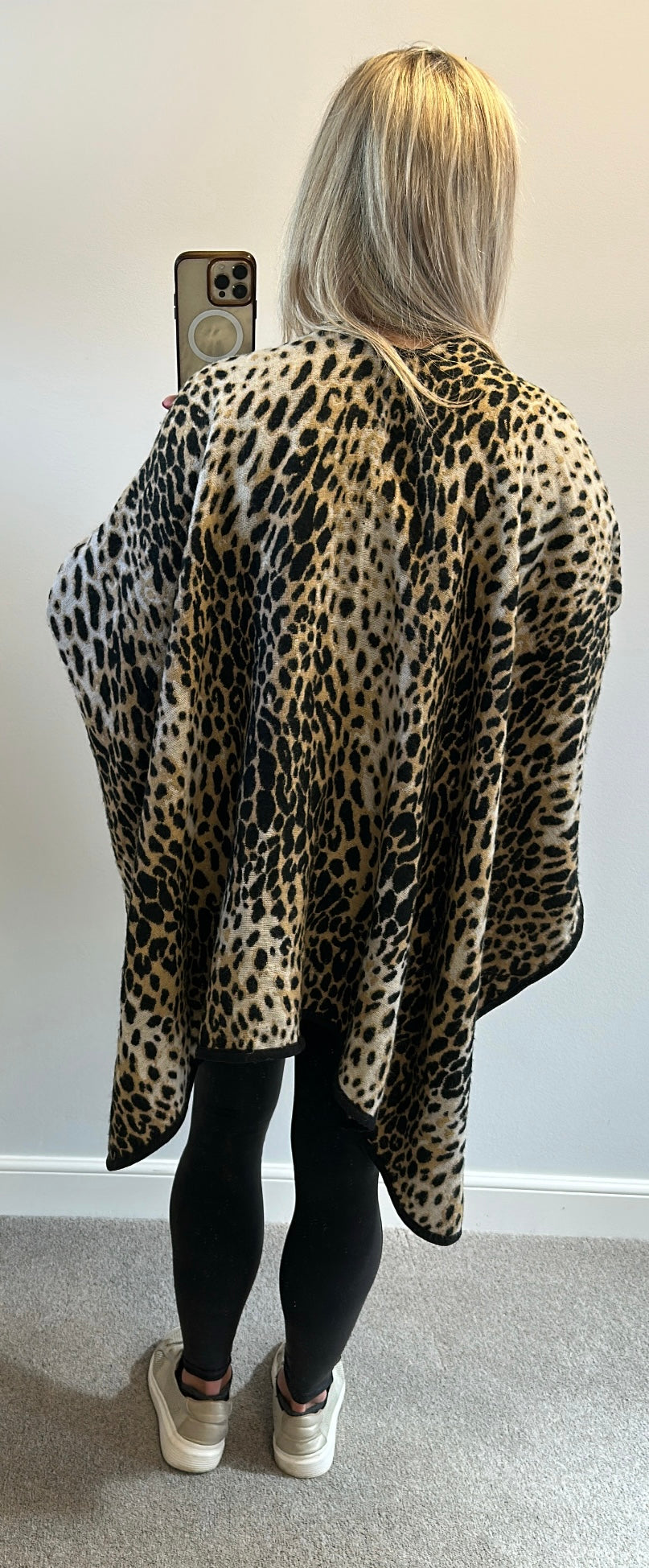 Animal print poncho one size