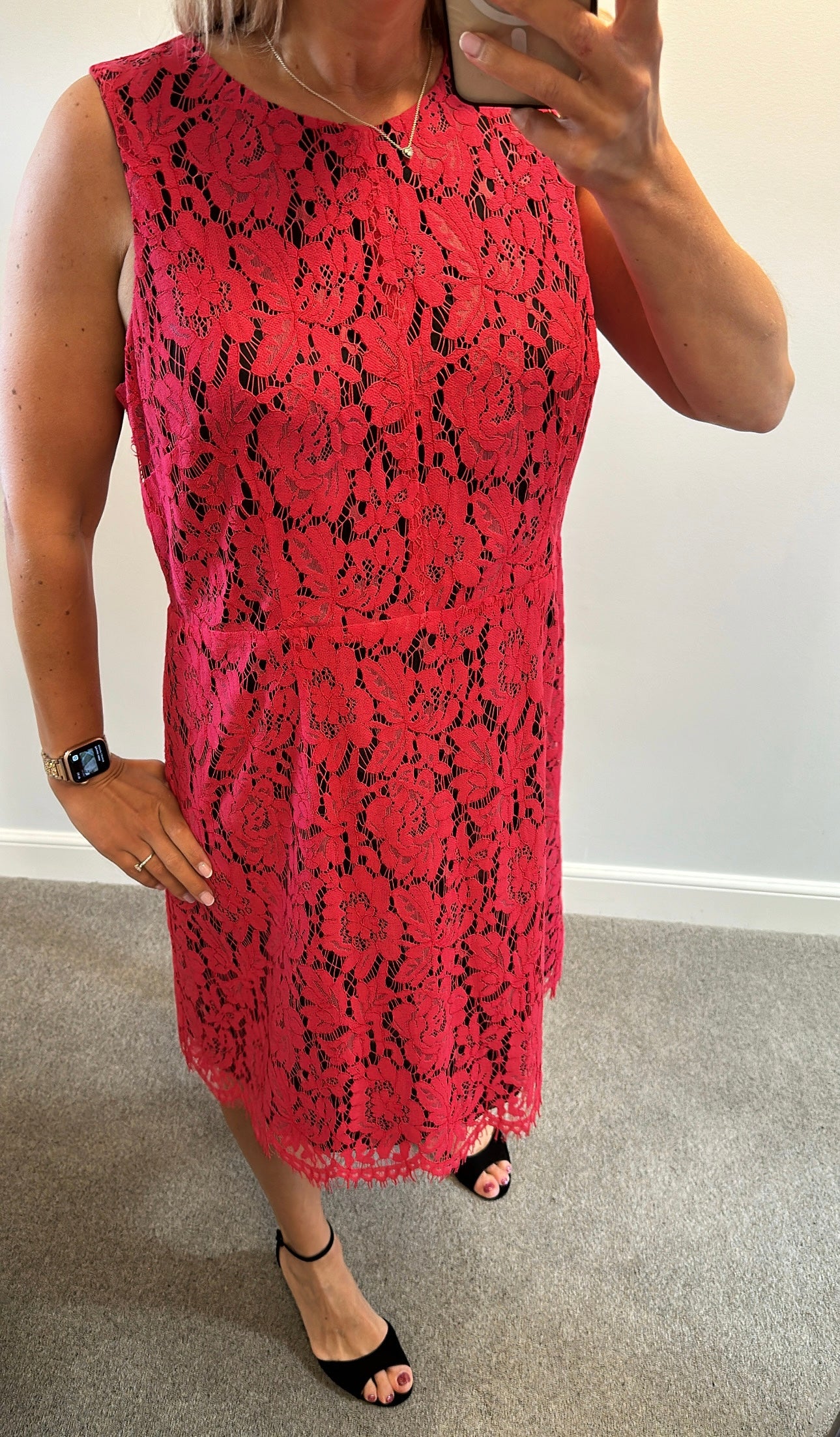 Myleene Klass pink lace dress size 20