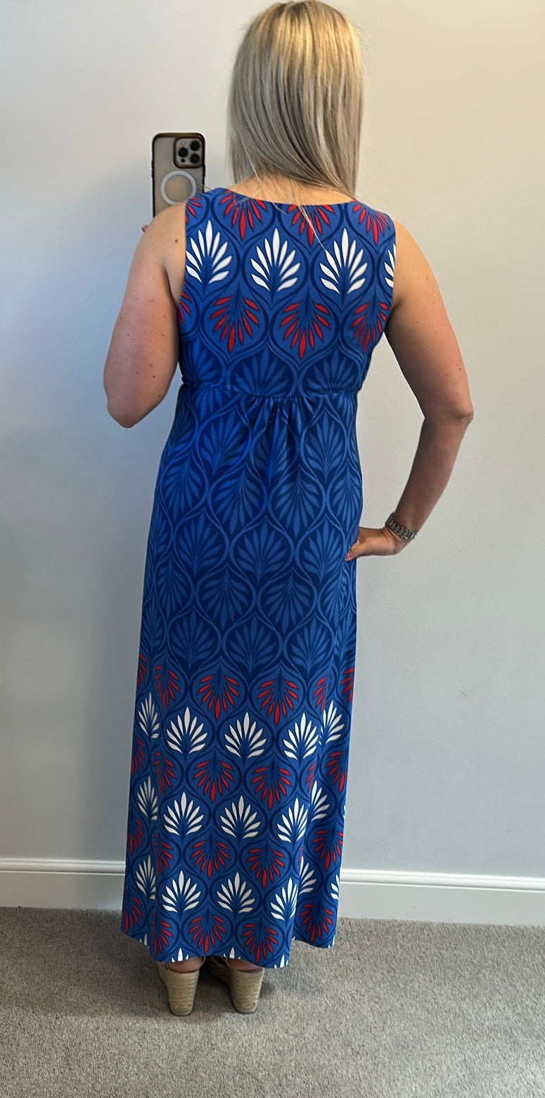 East blue maxi dress size S would fit up to size 12