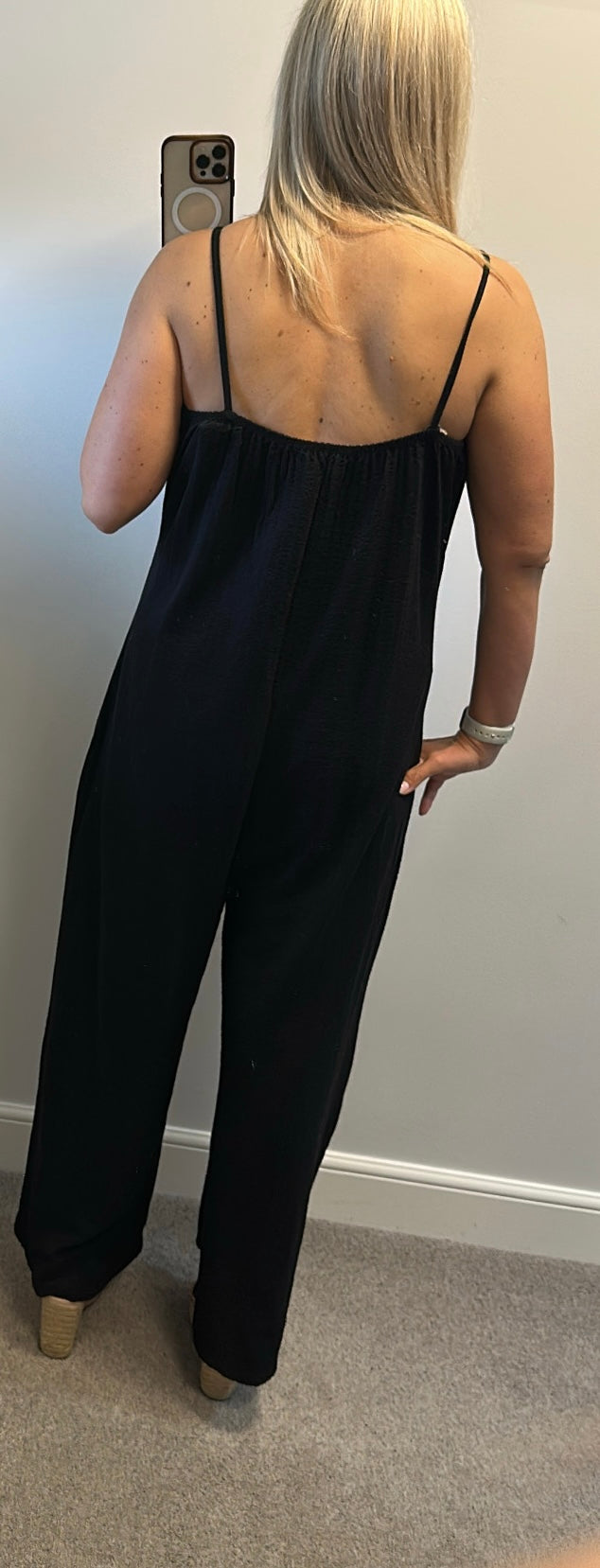 River island black jumpsuit size 16