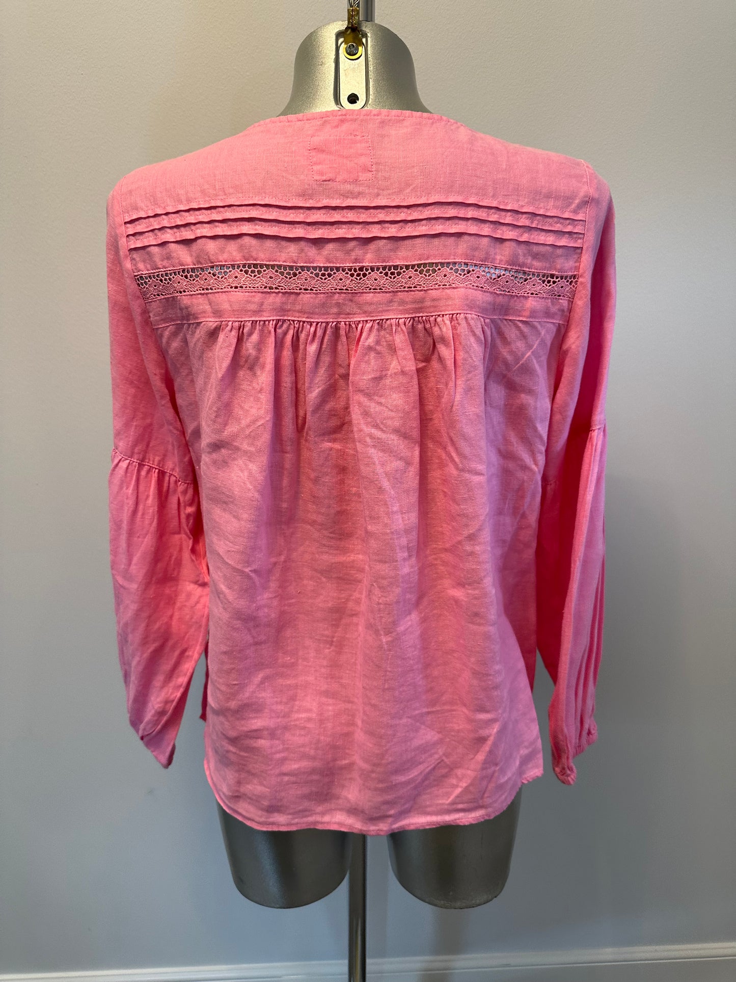 Pure linen pink shirt size 10