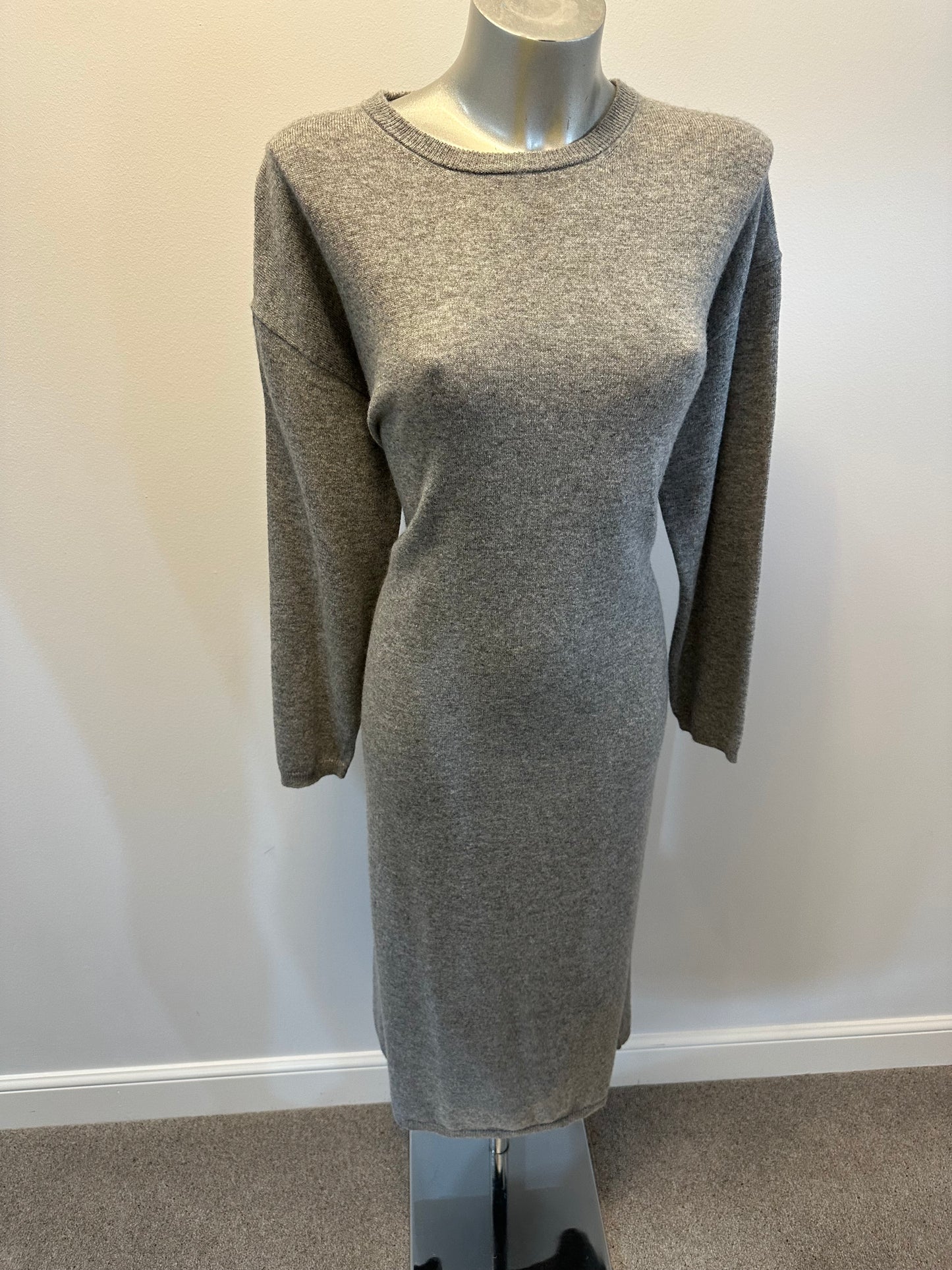 Zara grey knit jumper dress size S (6-10)