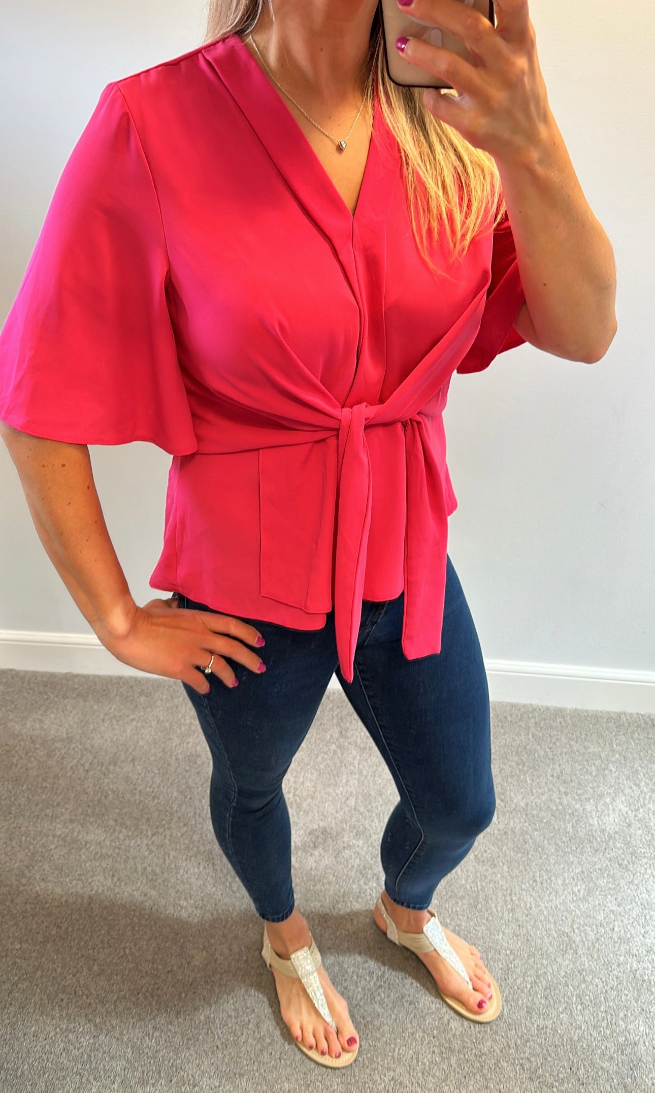 Ad lib pink top size 12