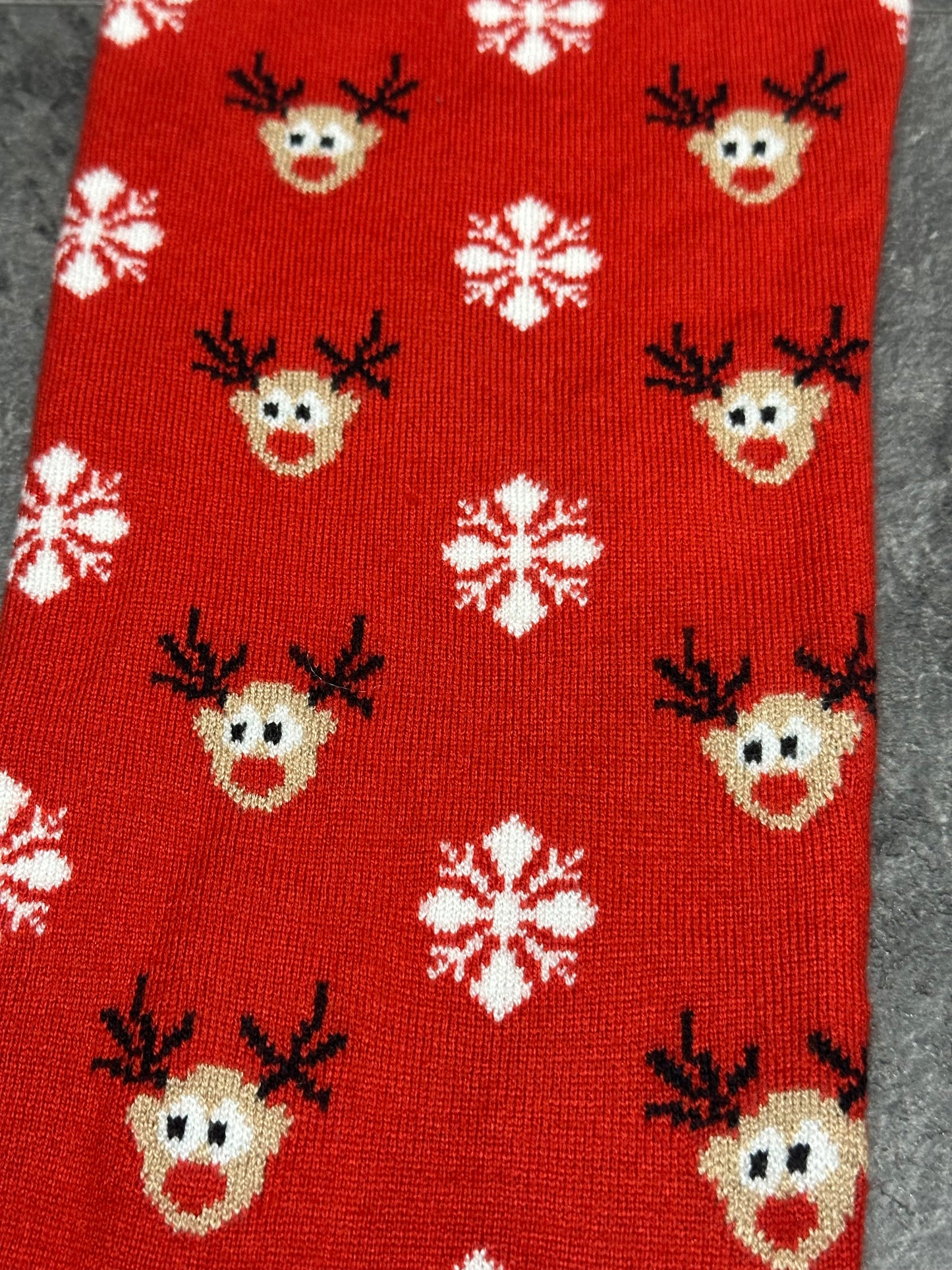 Atmosphere red reindeer knit Christmas leggings size 12