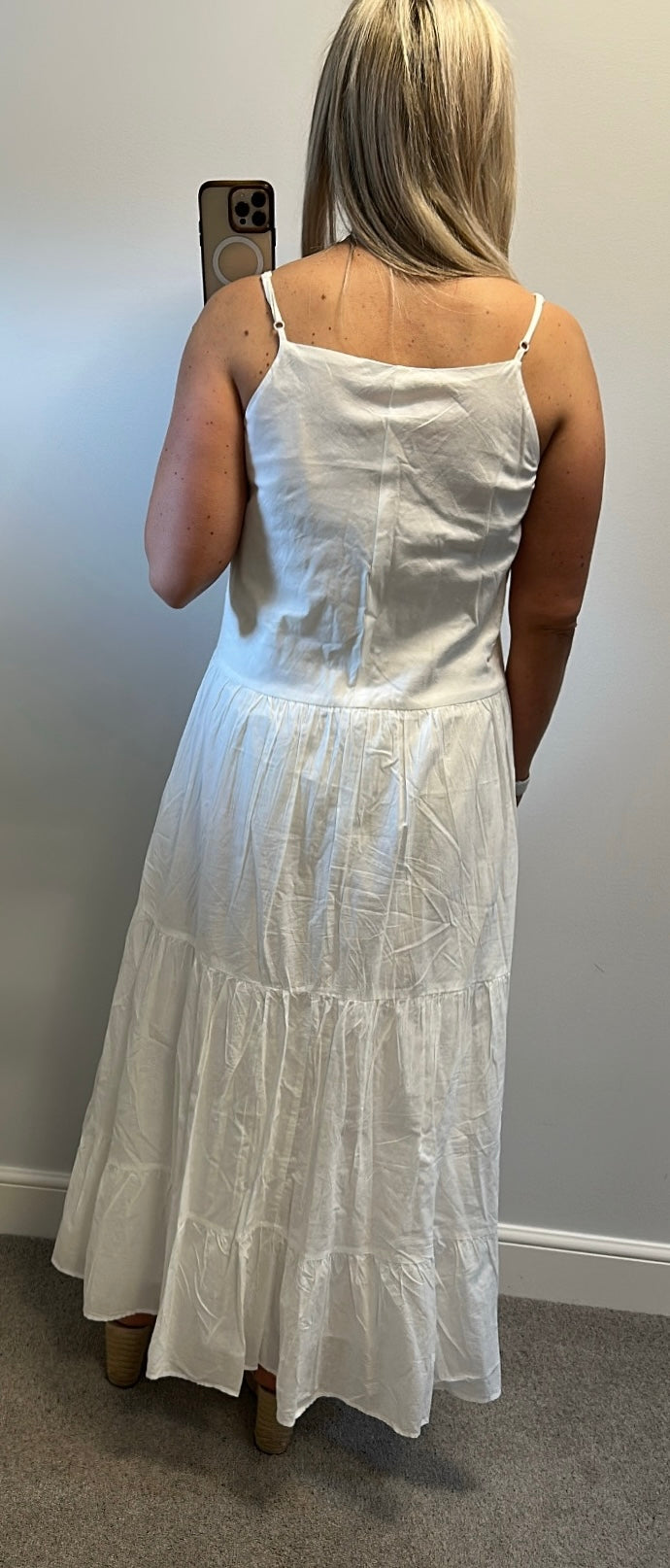 Primark White floaty dress size 14