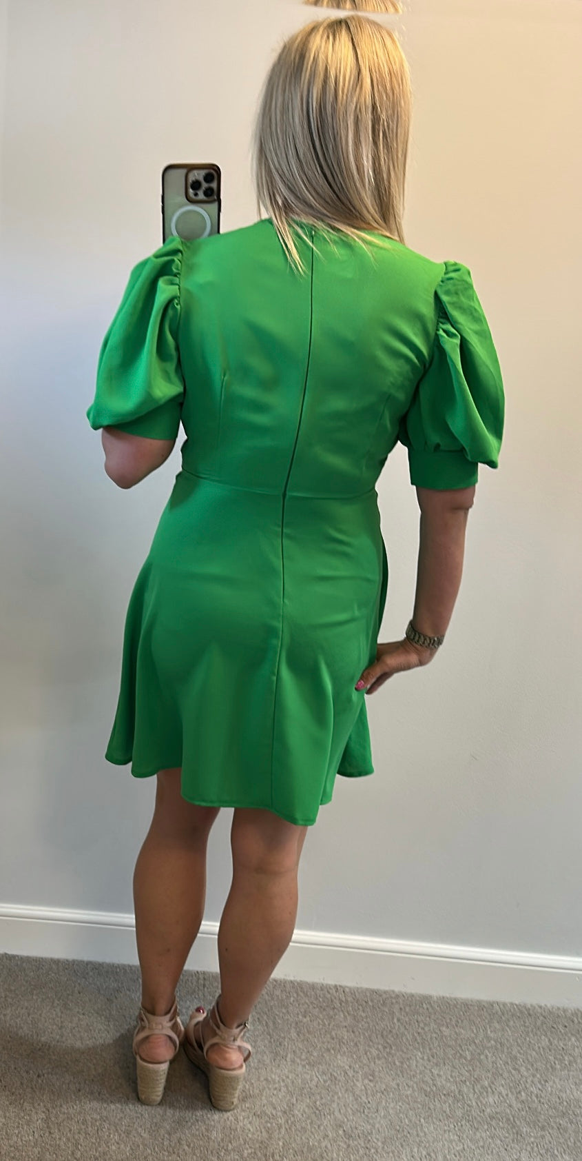 Girl in mind green belted dress size 12