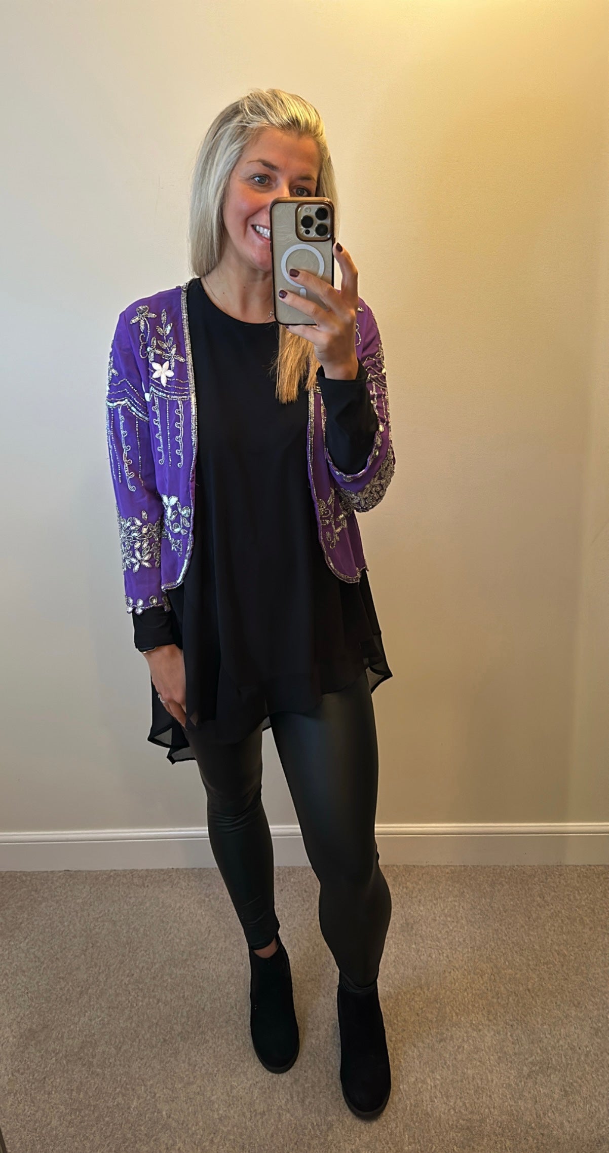Together purple embellished top size 14 brand new with tags