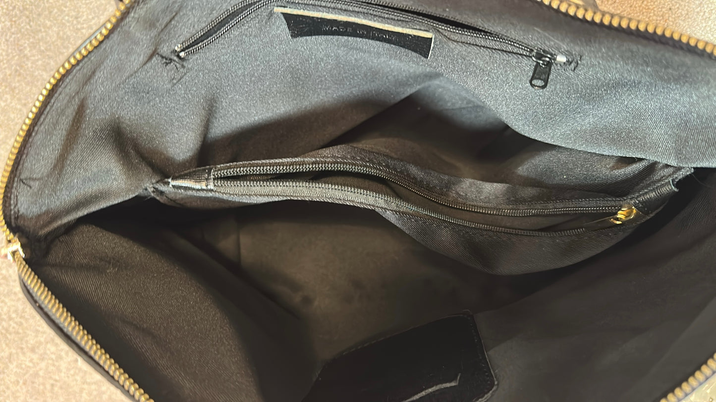 Vera Pelle made in Italy Cow print handbag 100% leather